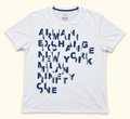 Camiseta Armani Exchange A|X blanca estampado gráfico – Talla L