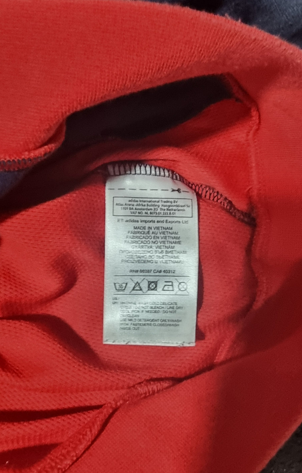 Adidas Originals Chaqueta Track Roja y Azul con Capucha