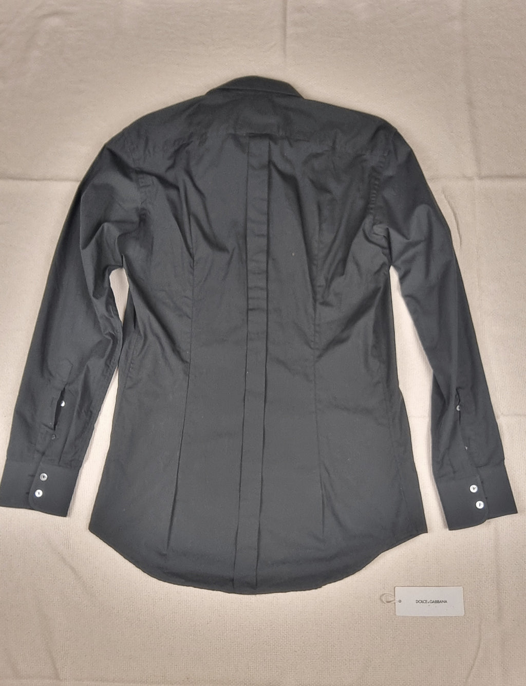 Dolce & Gabbana Camisa Negra Made in Italy Talla 42