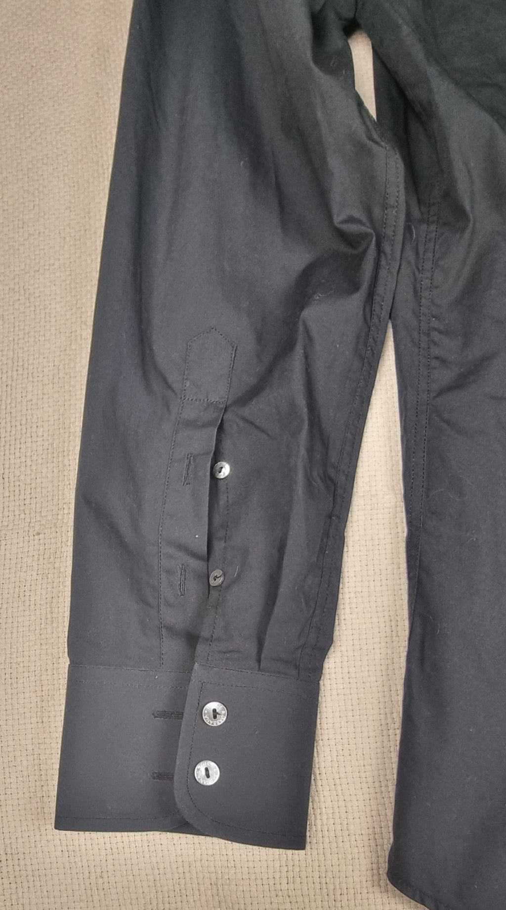 Dolce & Gabbana Camisa Negra Made in Italy Talla 42