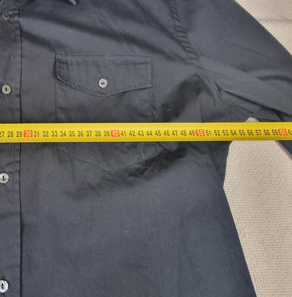Dolce & Gabbana Camisa Negra Made in Italy Talla 42