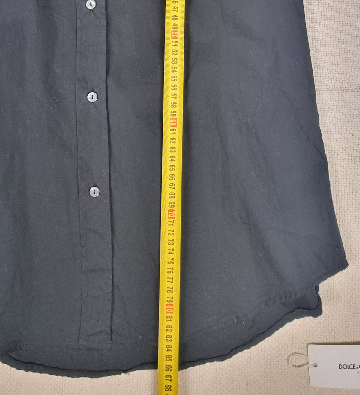 Dolce & Gabbana Camisa Negra Made in Italy Talla 42