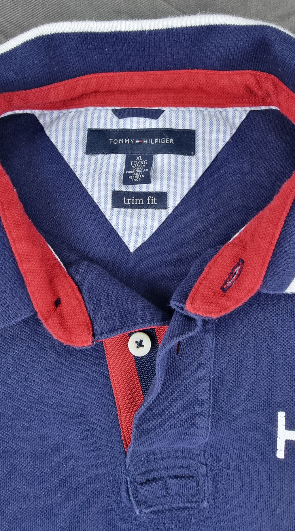 Tommy Hilfiger Polo Azul Hilfiger Crew talla XL
