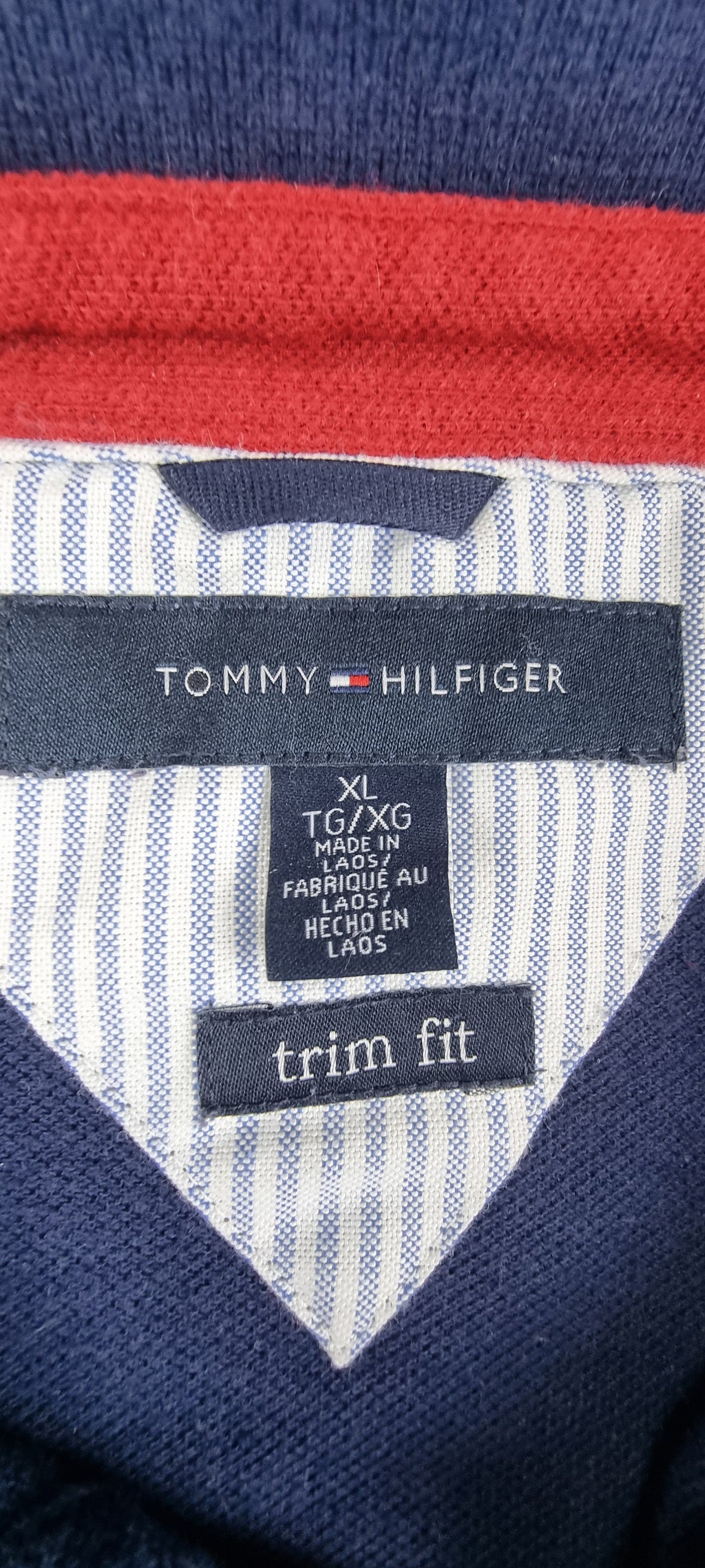 Tommy Hilfiger Polo Azul Hilfiger Crew talla XL
