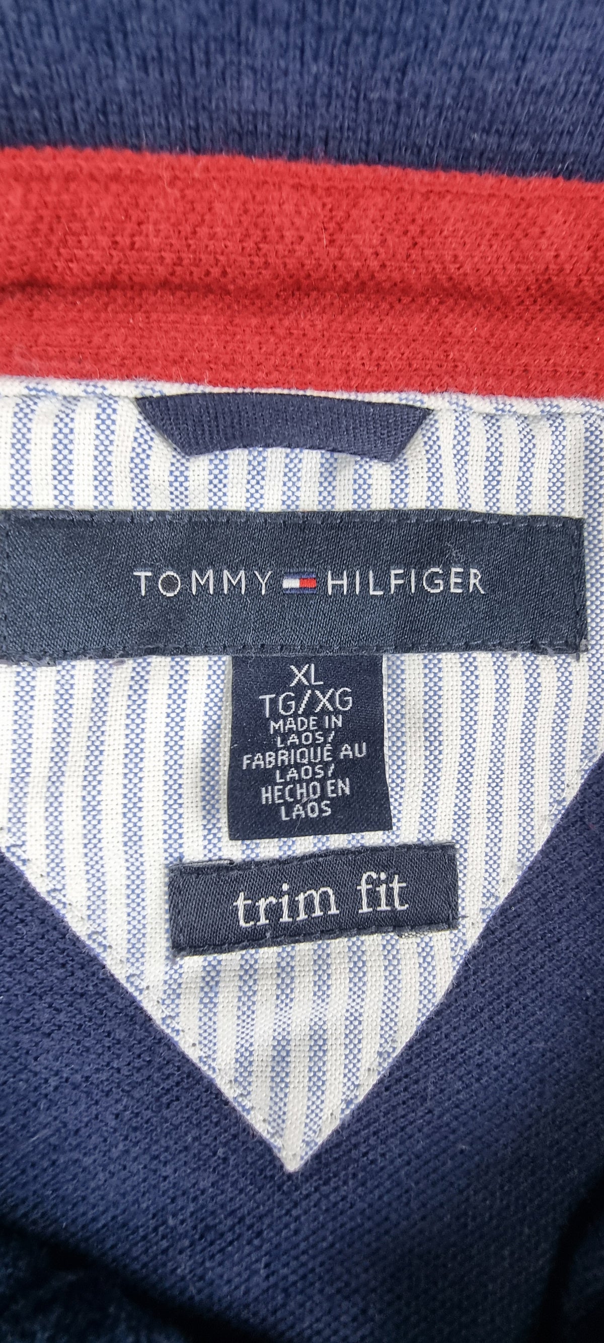 Tommy Hilfiger Polo Azul Hilfiger Crew talla XL