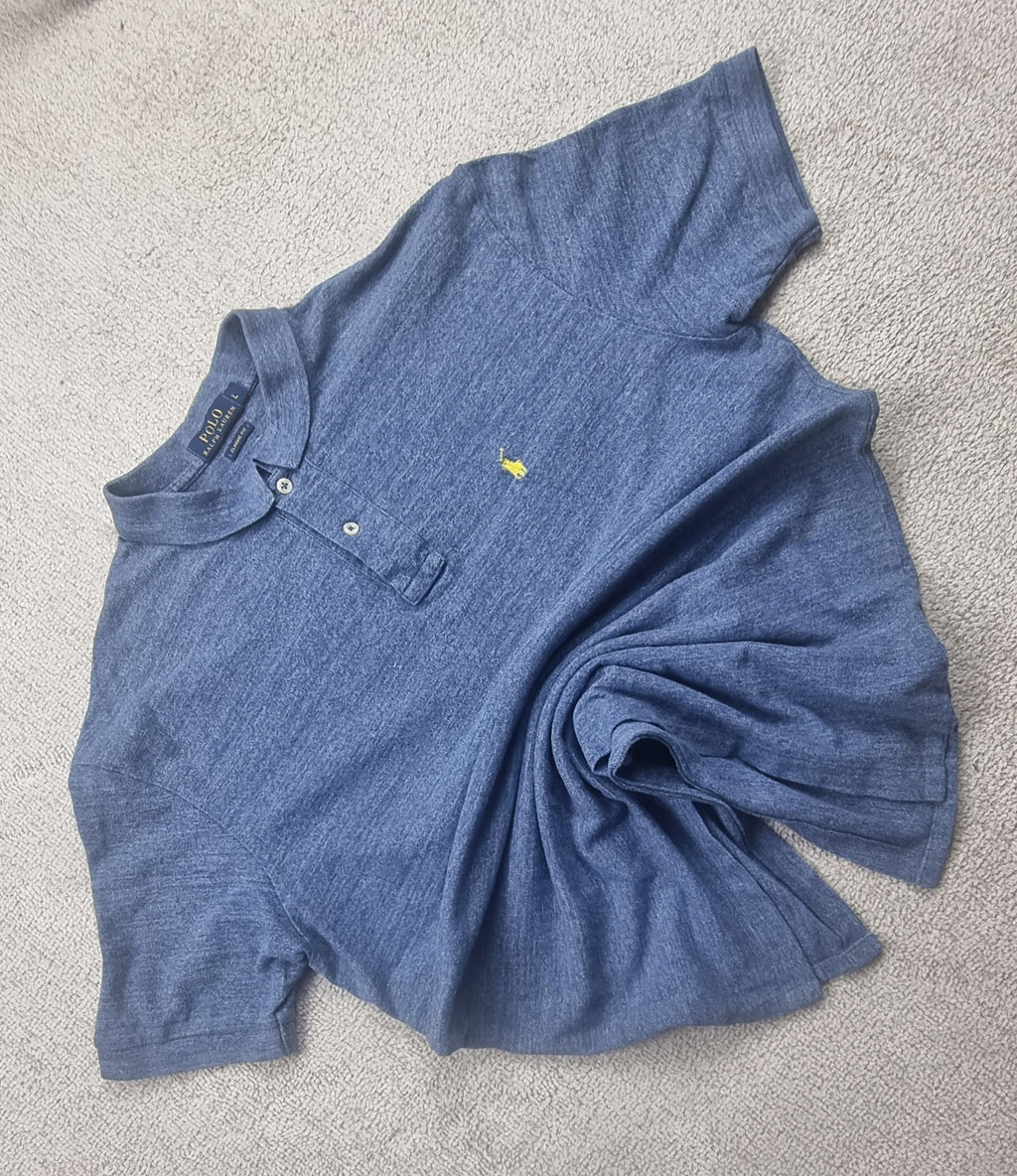 Polo Ralph Lauren Polo Azul Logo Amarillo talla L