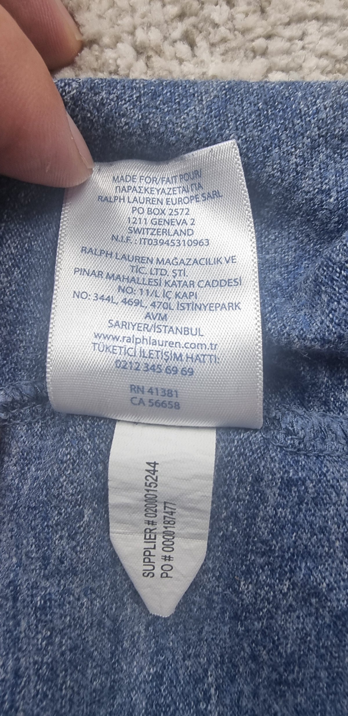 Polo Ralph Lauren Polo Azul Logo Amarillo talla L