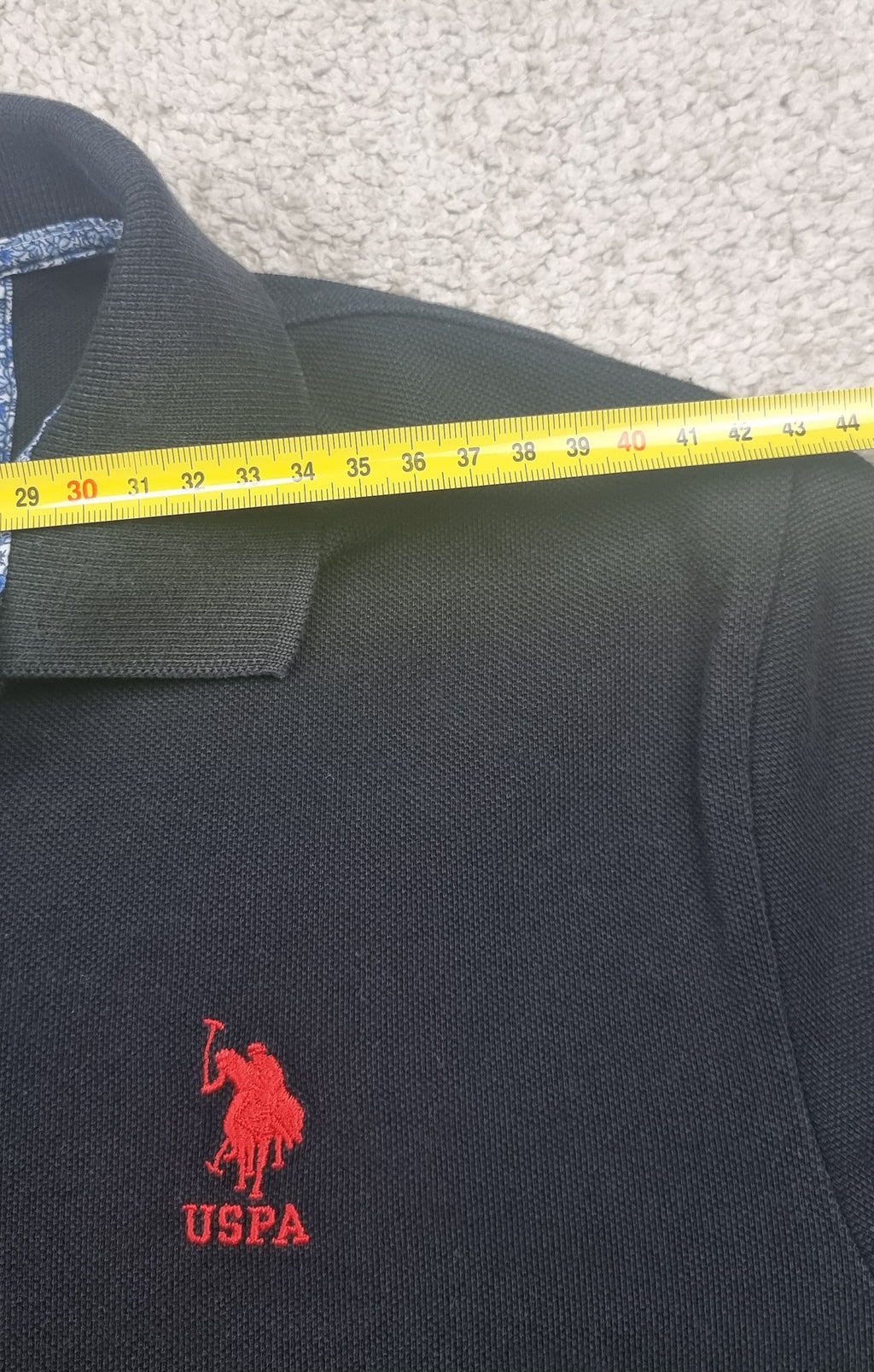 U.S. Polo Assn. Polo Negro Logo Rojo Talla M