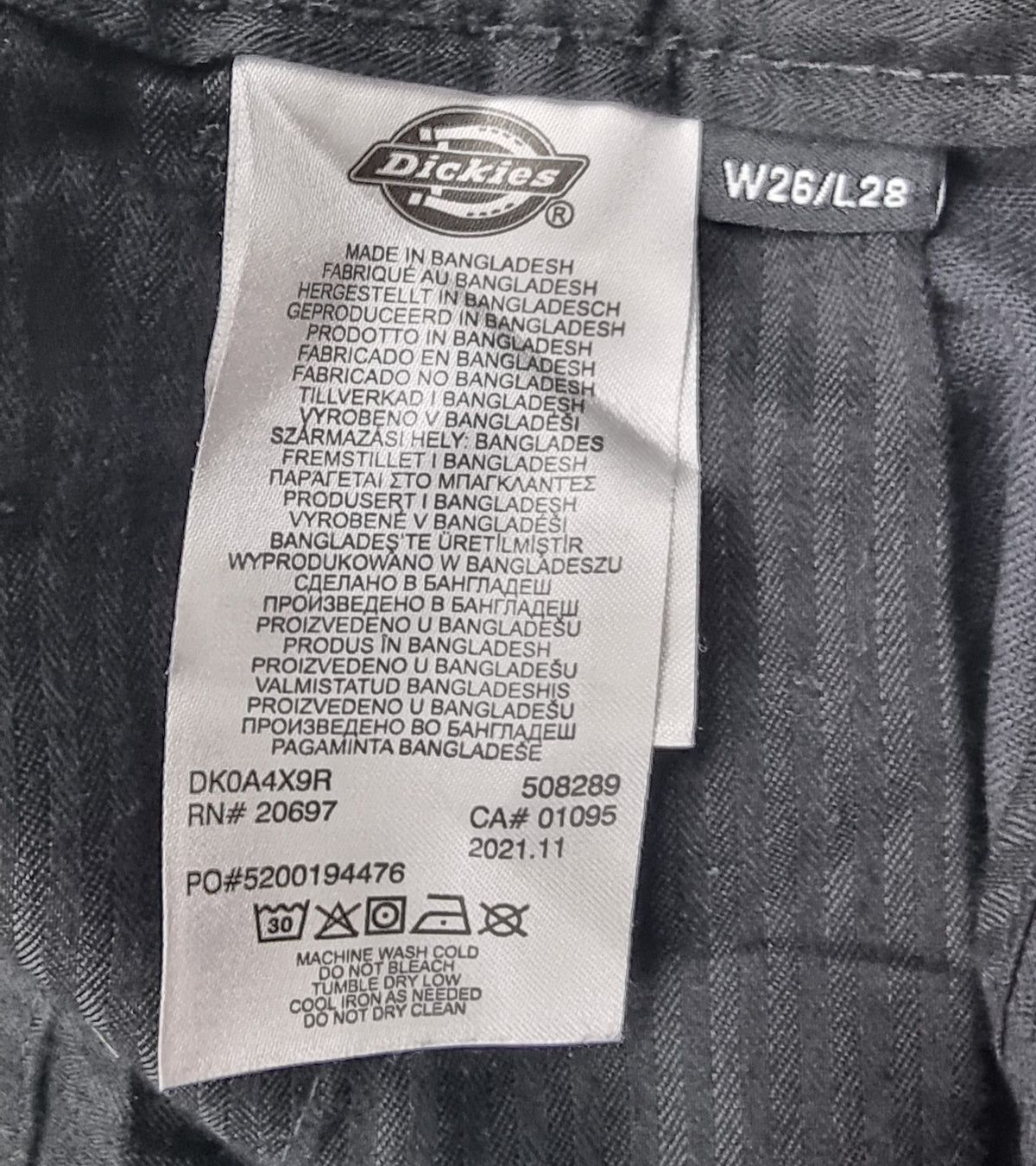 Dickies Skateboarding FLEX Pantalón Negro W26 L28