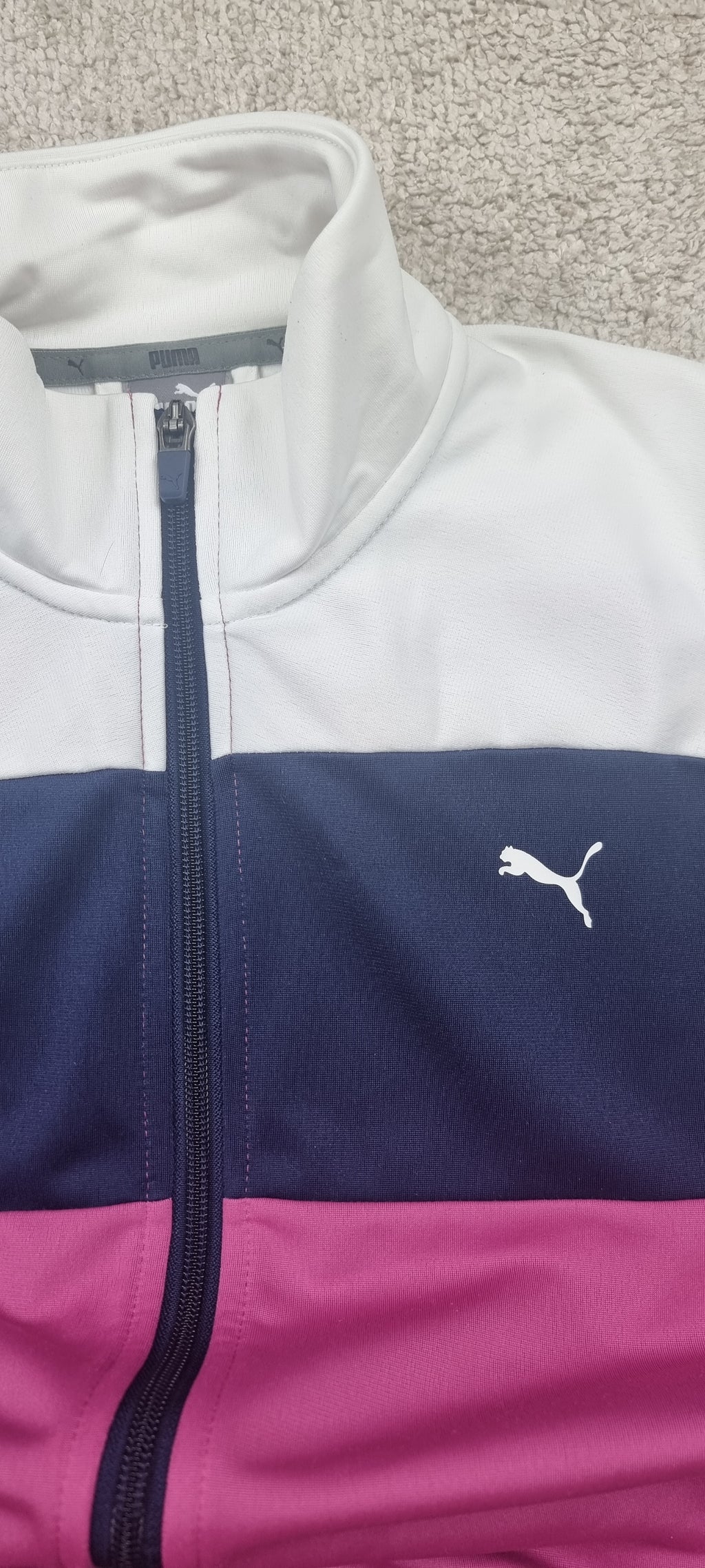 Puma Track Jacket Rosa Azul Blanco Talla XL