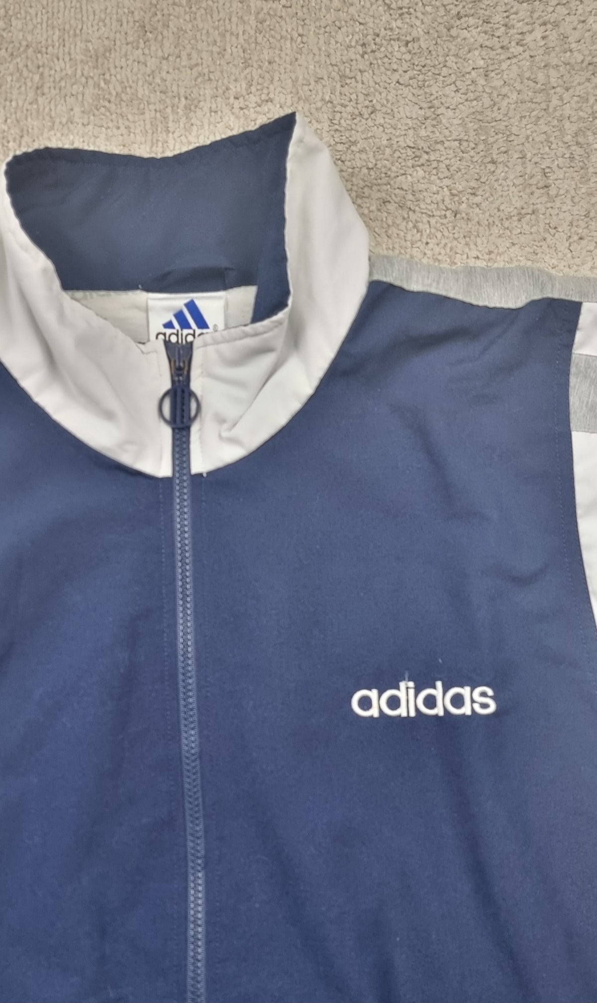 Adidas Vintage Track Jacket Azul Gris