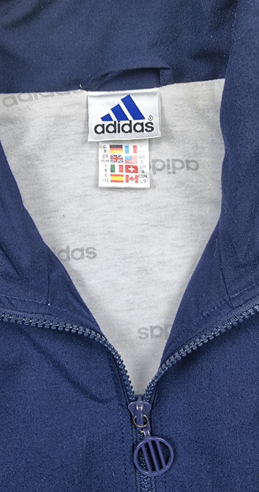Adidas Vintage Track Jacket Azul Gris