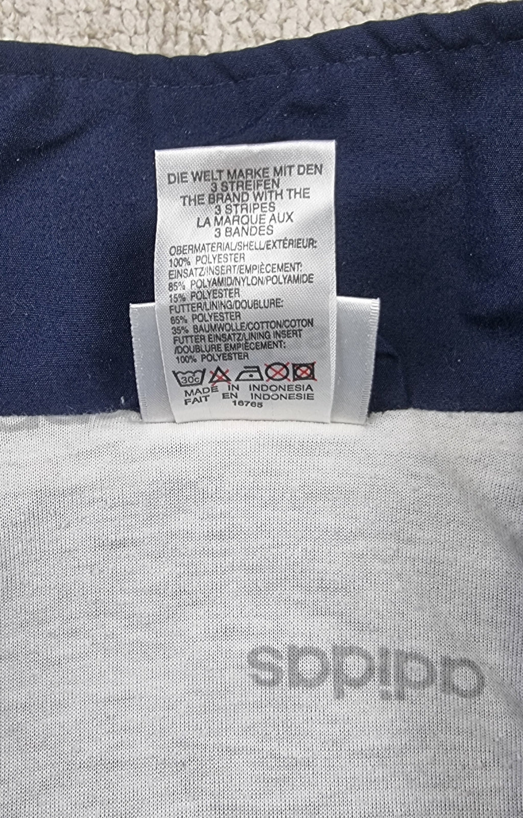 Adidas Vintage Track Jacket Azul Gris