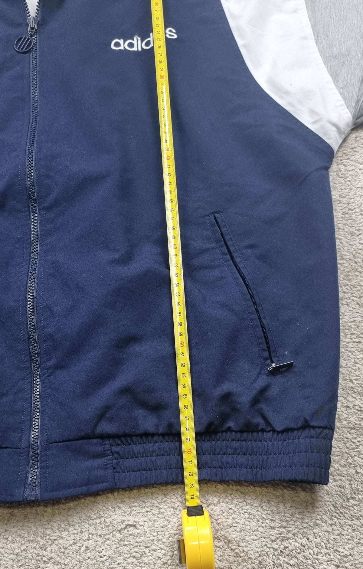 Adidas Vintage Track Jacket Azul Gris