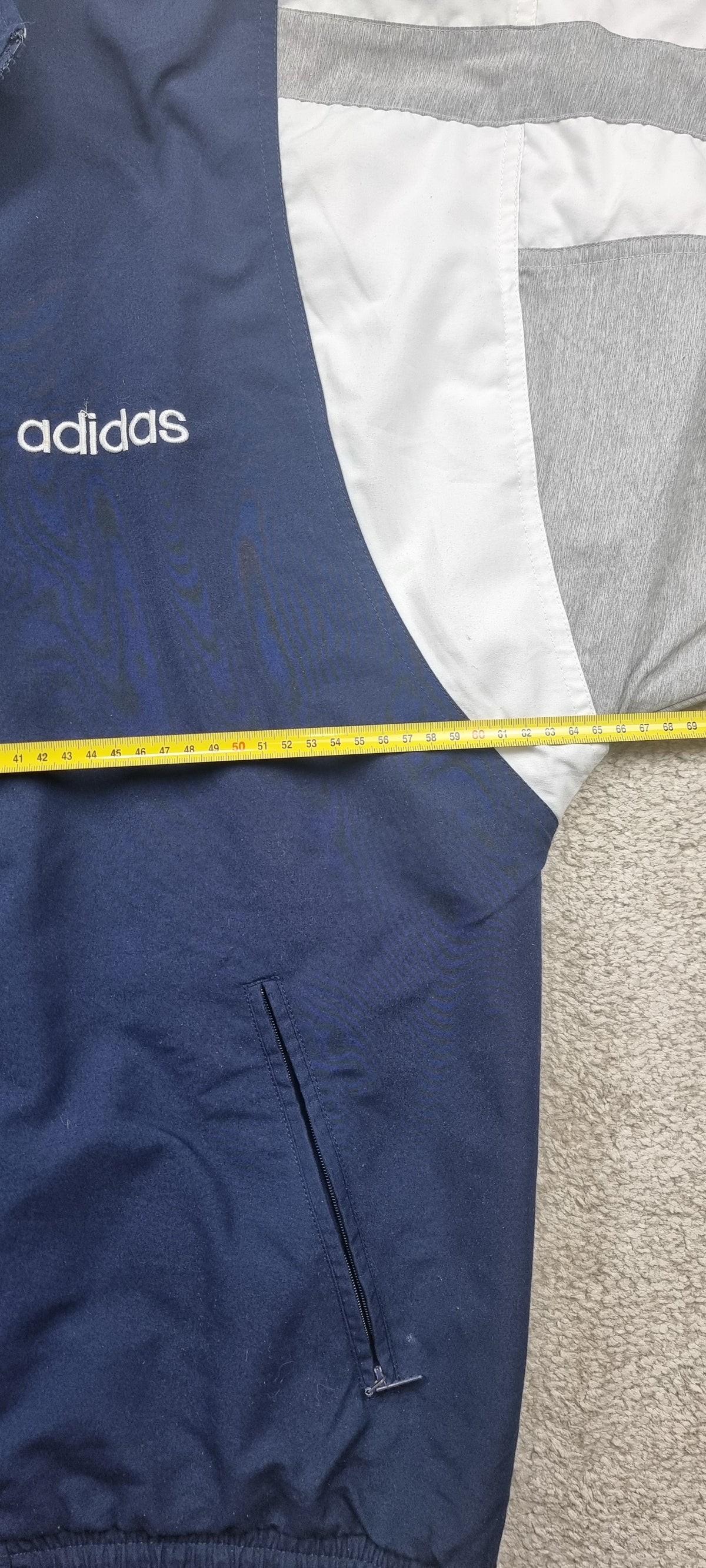 Adidas Vintage Track Jacket Azul Gris