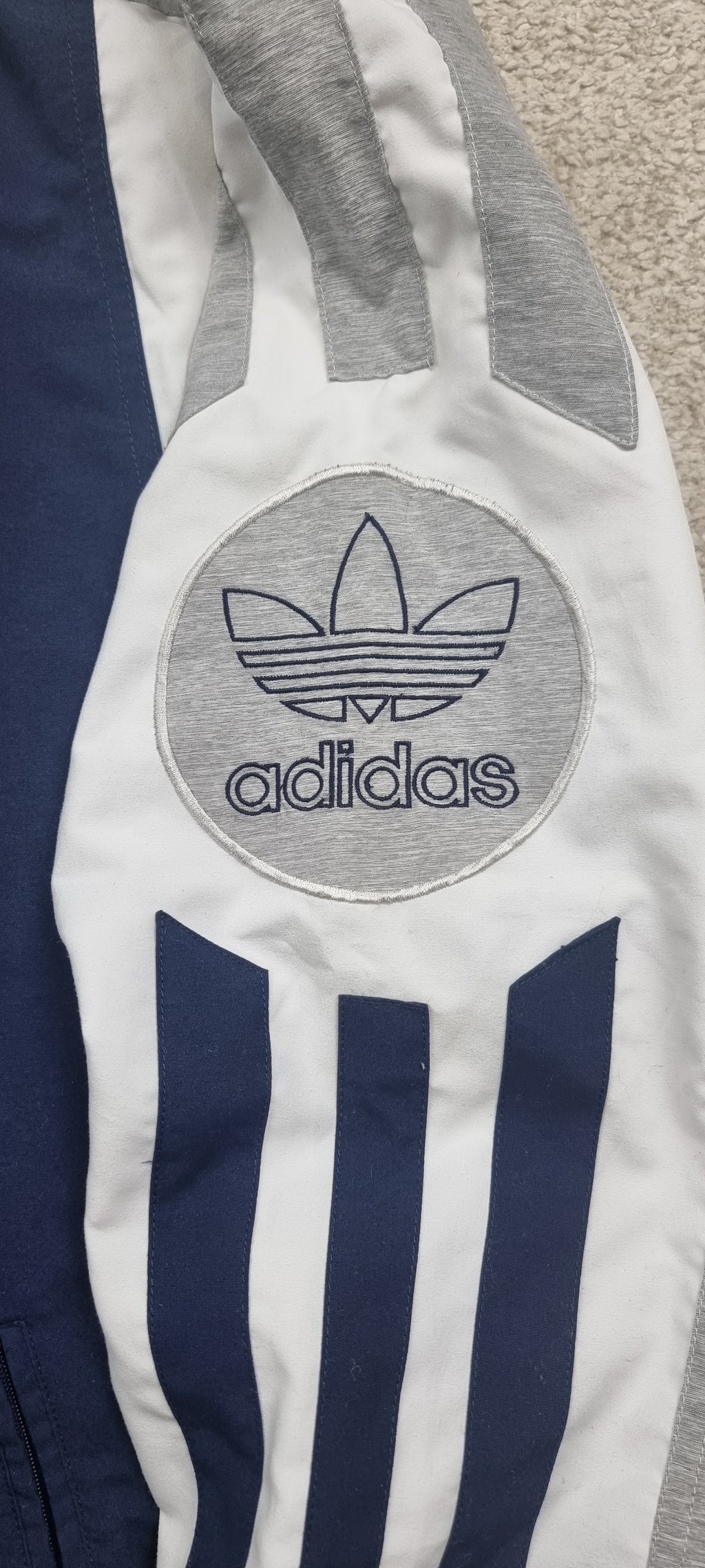 Adidas Vintage Track Jacket Azul Gris