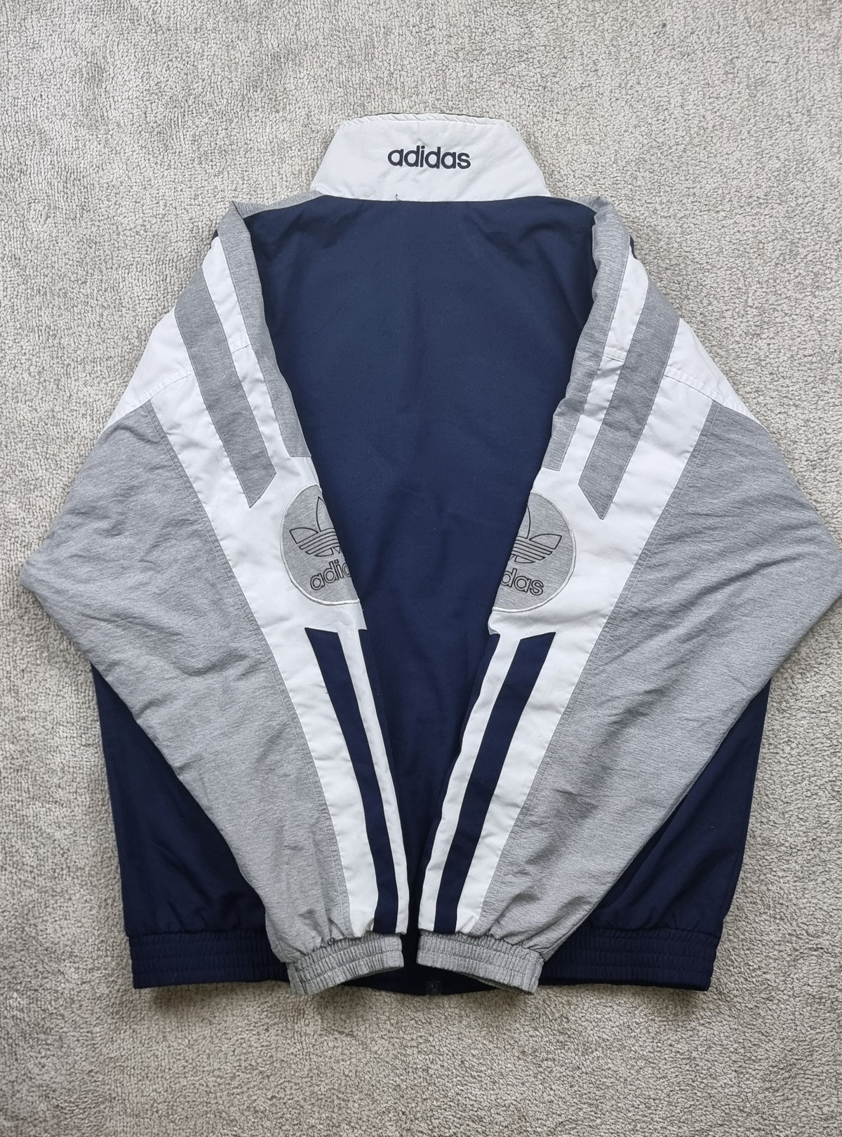 Adidas Vintage Track Jacket Azul Gris