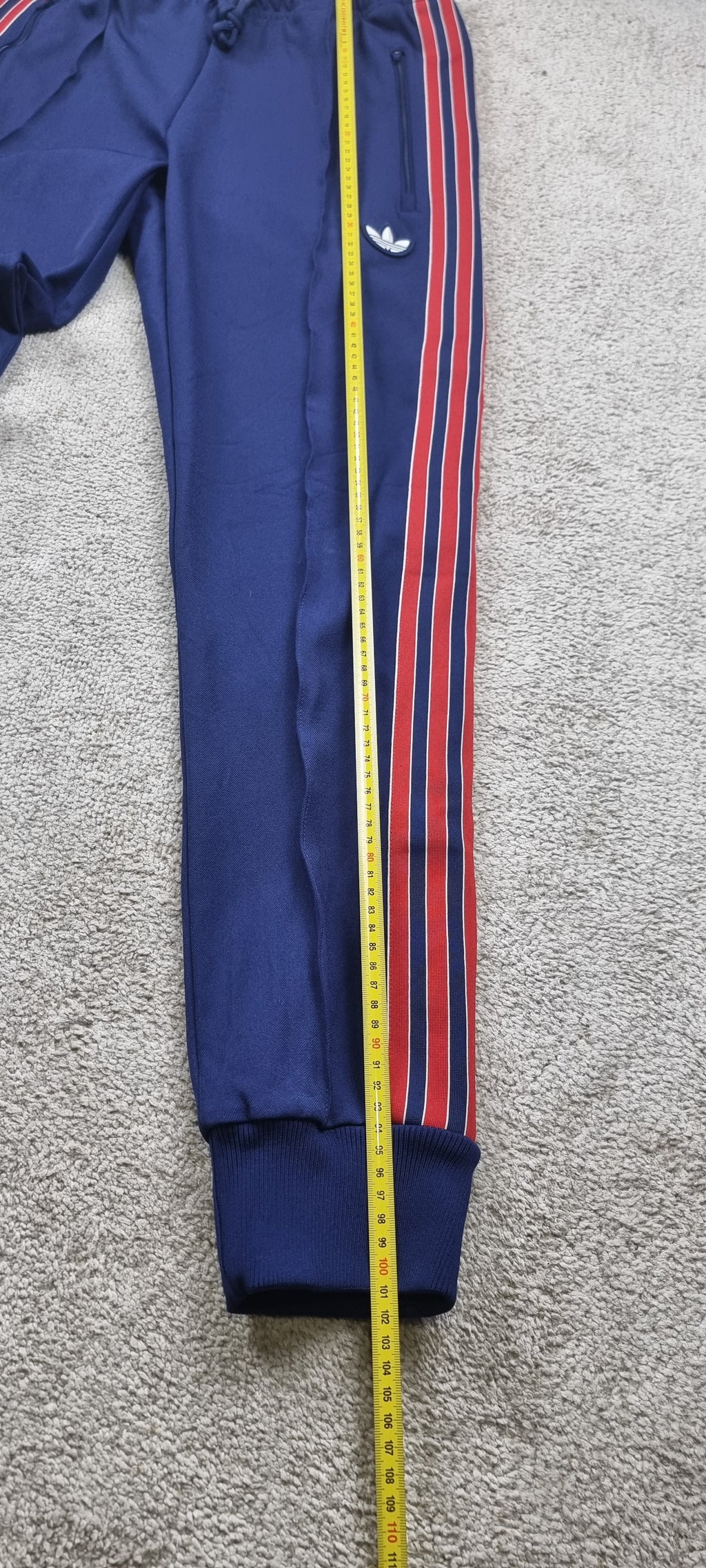 Adidas Arsenal FC Pantalón Track Azul Marino con Rayas Rojas Vintage Nuevo talla s