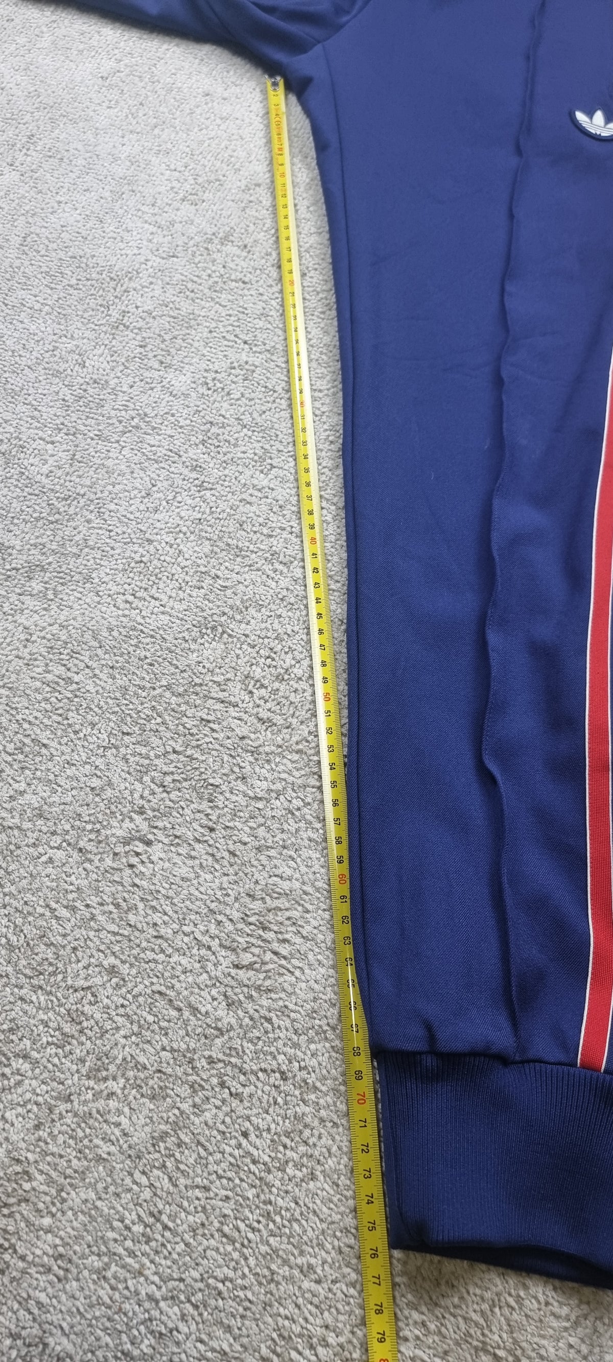 Adidas Arsenal FC Pantalón Track Azul Marino con Rayas Rojas Vintage Nuevo talla s