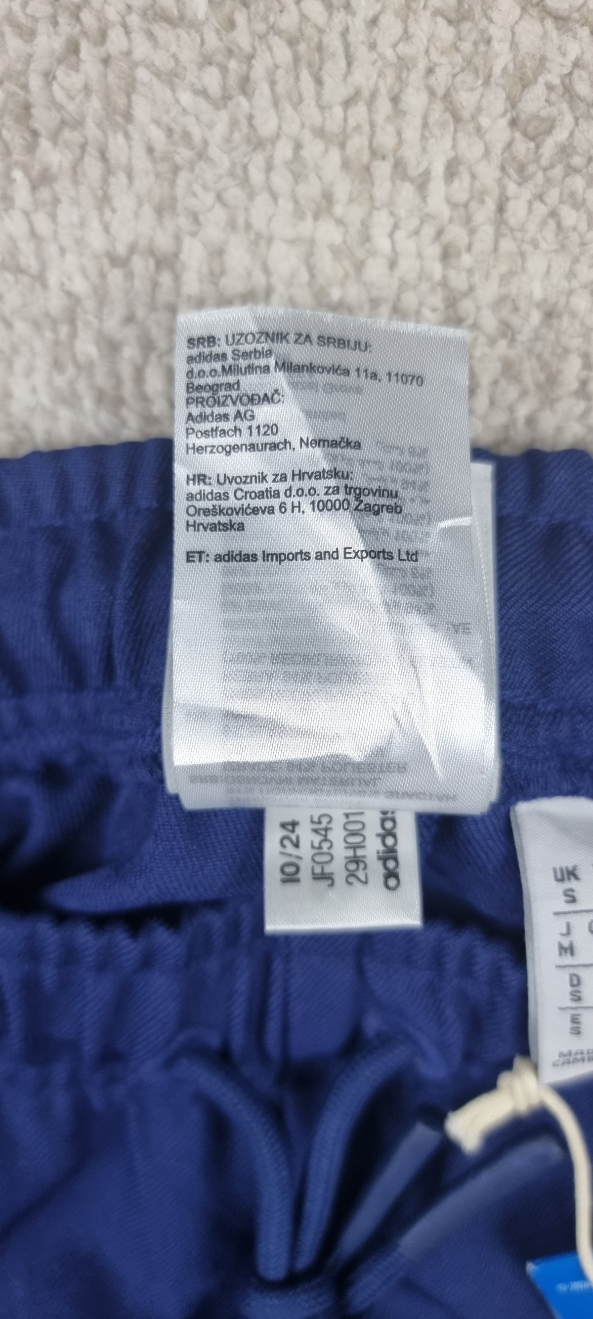 Adidas Arsenal FC Pantalón Track Azul Marino con Rayas Rojas Vintage Nuevo talla s