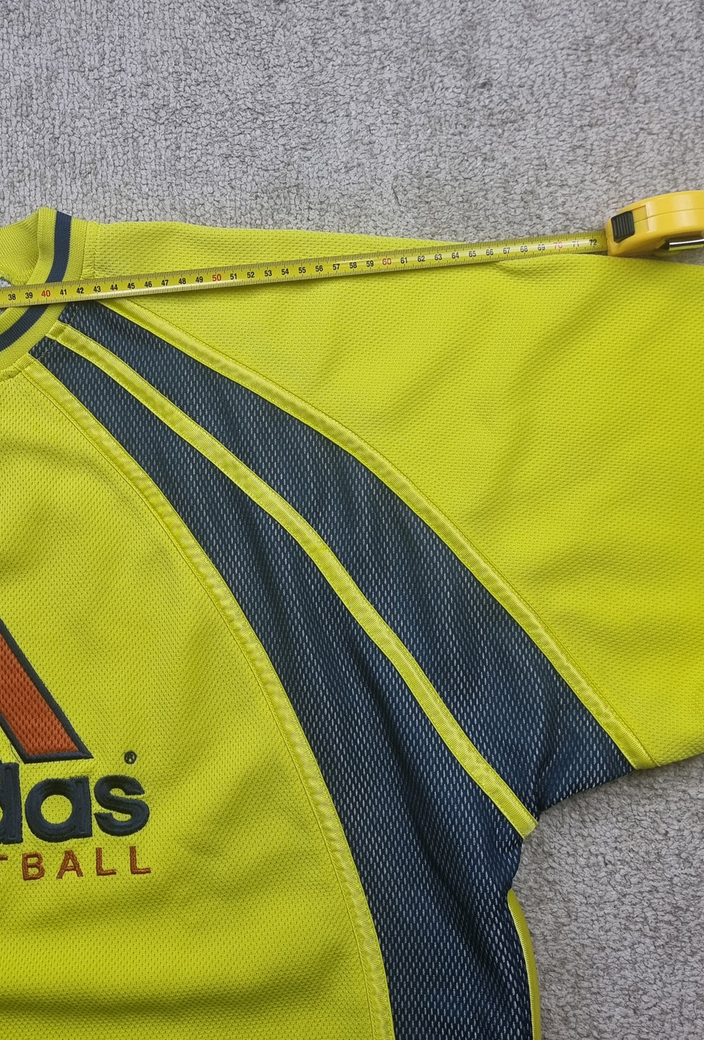Adidas Basketball Sudadera Técnica Amarilla Vintage talla L