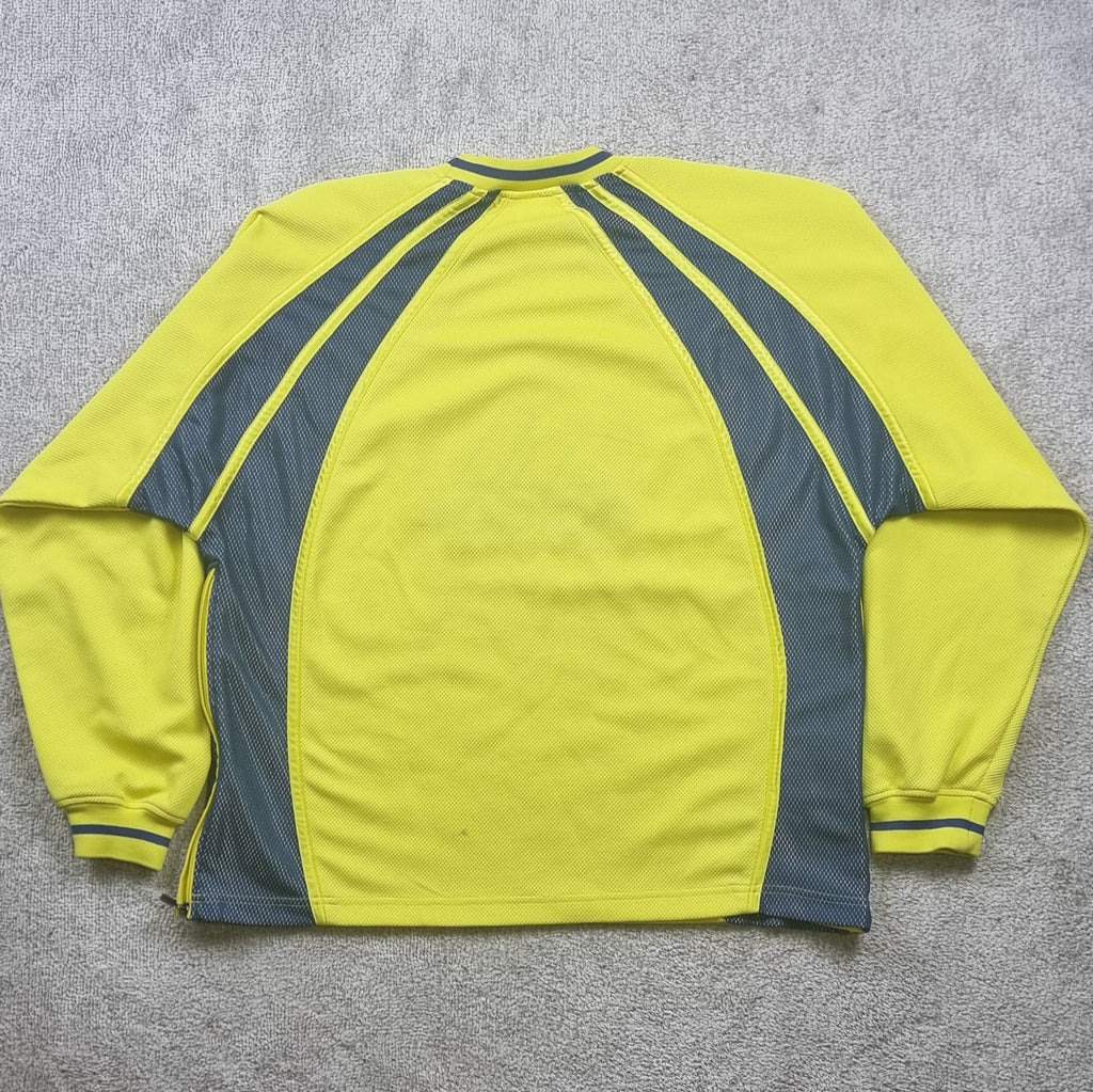 Adidas Basketball Sudadera Técnica Amarilla Vintage talla L