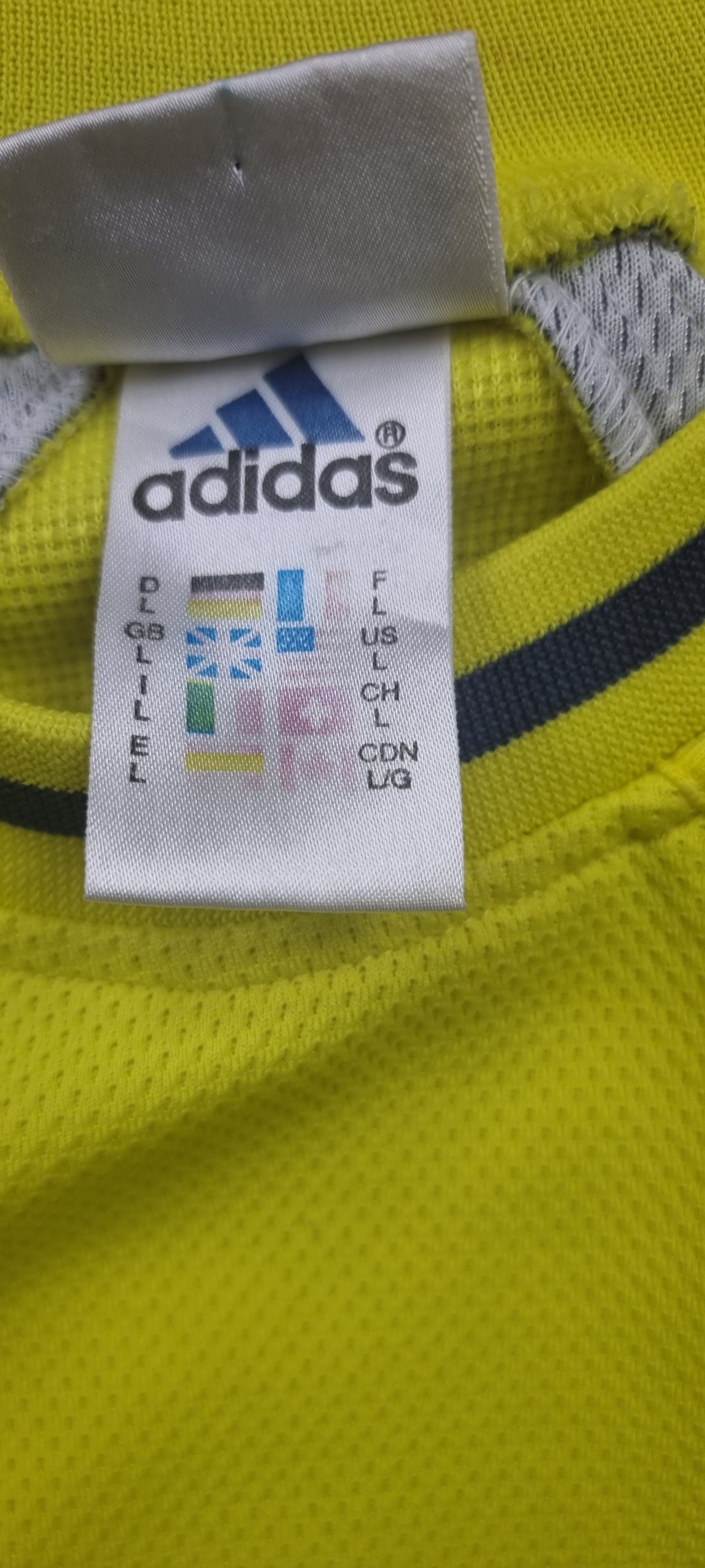 Adidas Basketball Sudadera Técnica Amarilla Vintage talla L