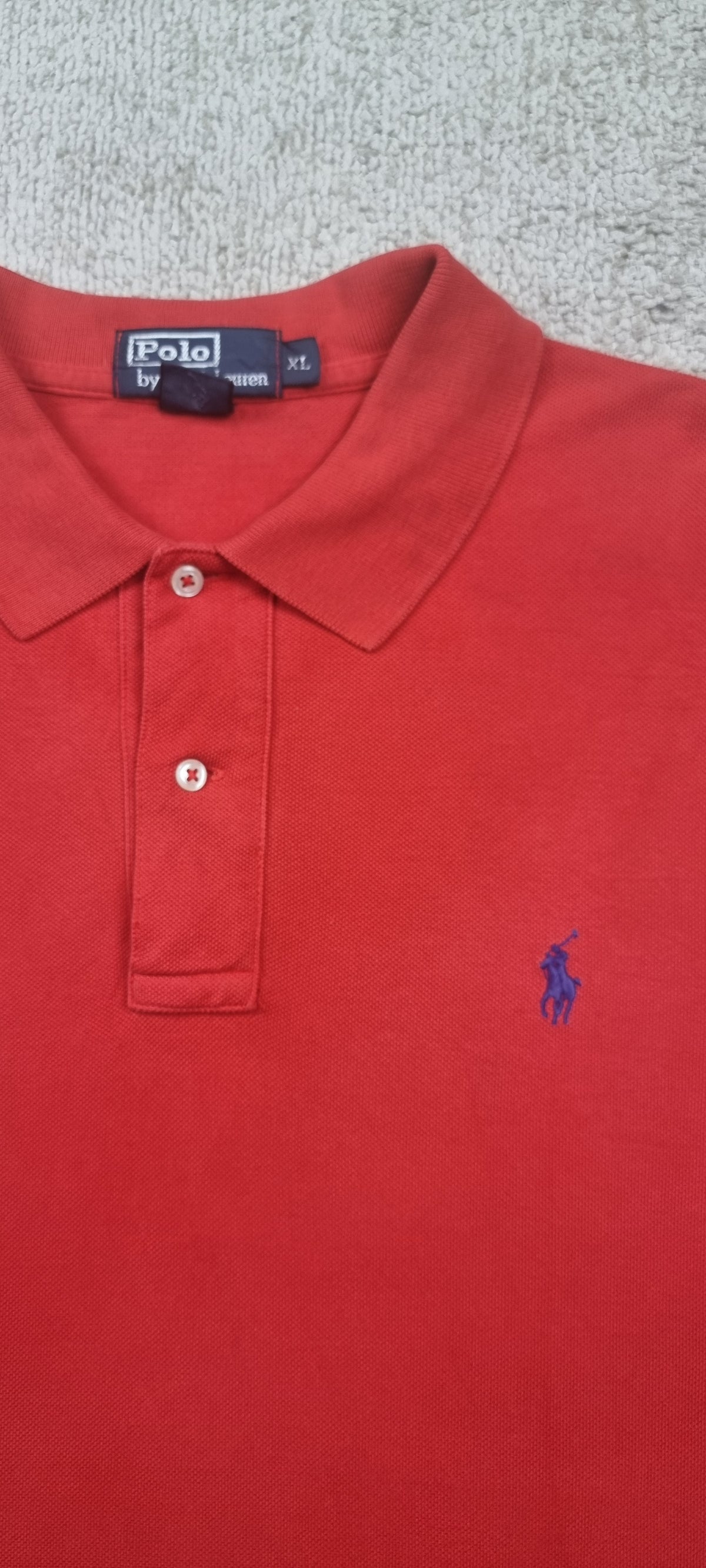 Polo Ralph Lauren Rojo Logo Bordado Talla L