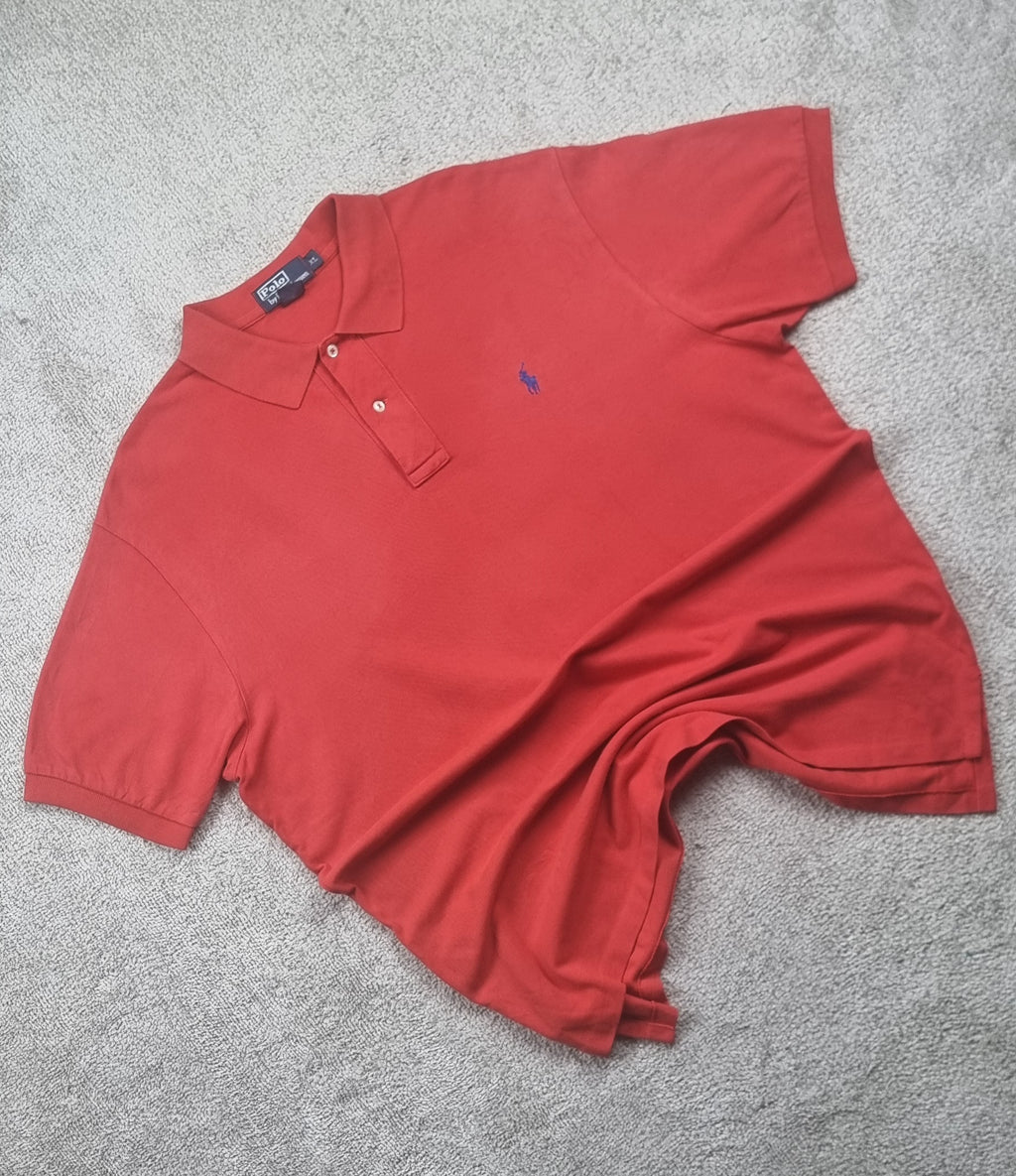 Polo Ralph Lauren Rojo Logo Bordado Talla L