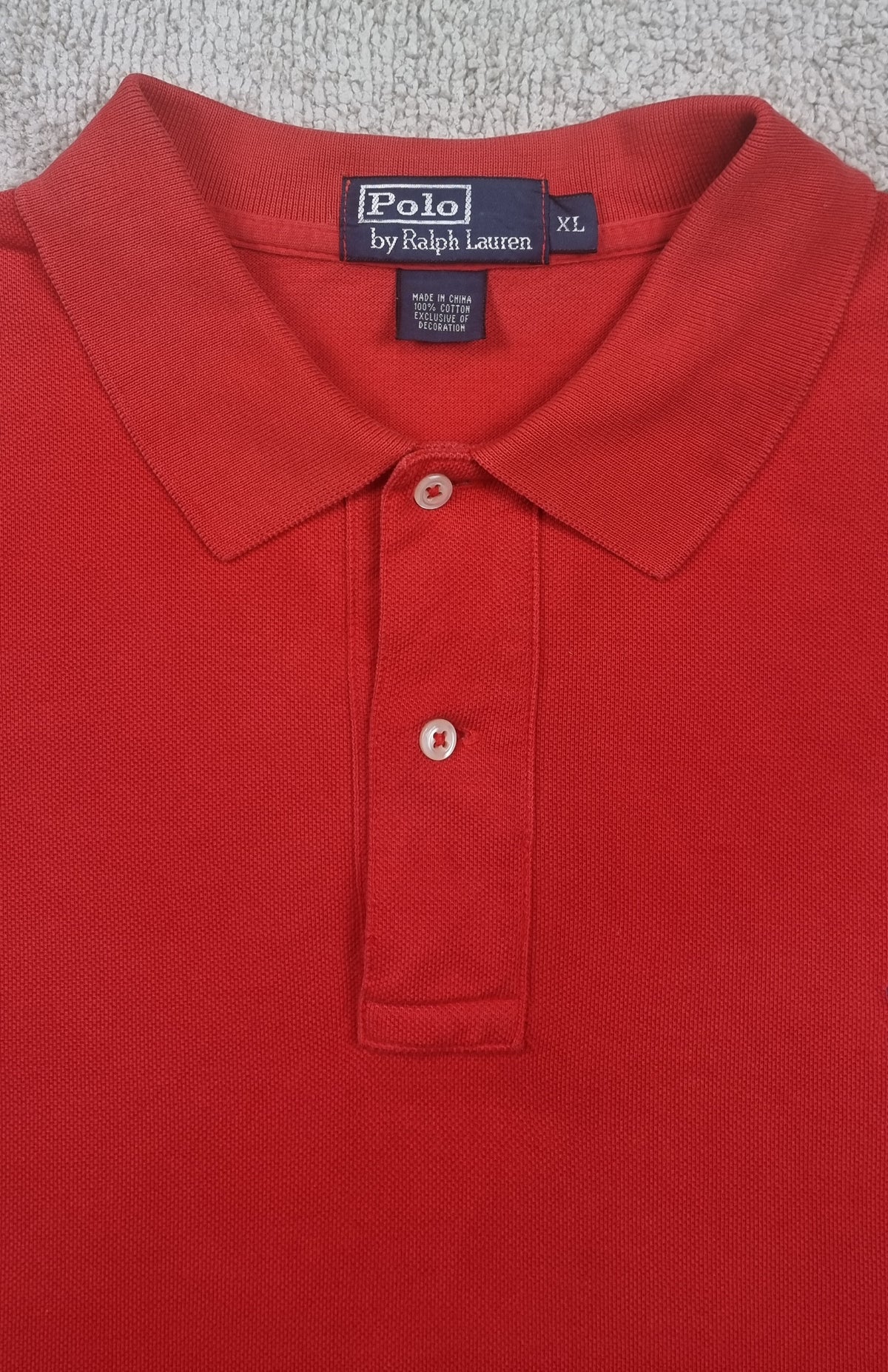 Polo Ralph Lauren Rojo Logo Bordado Talla L