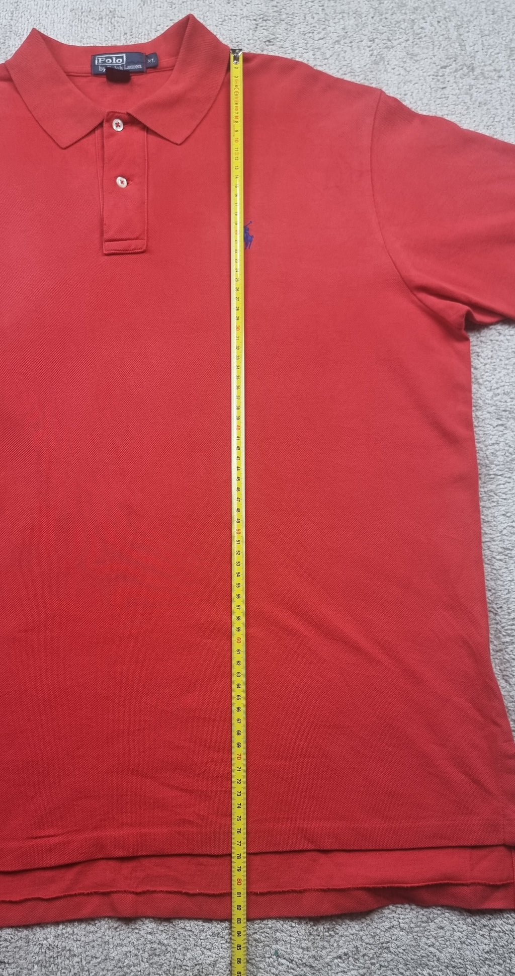 Polo Ralph Lauren Rojo Logo Bordado Talla L