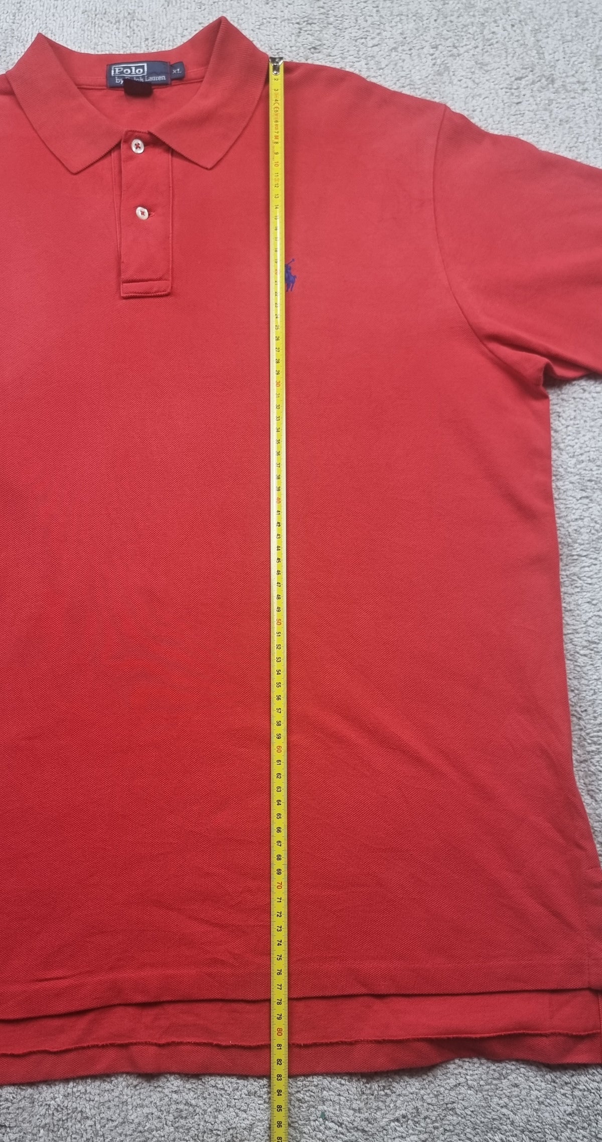 Polo Ralph Lauren Rojo Logo Bordado Talla L
