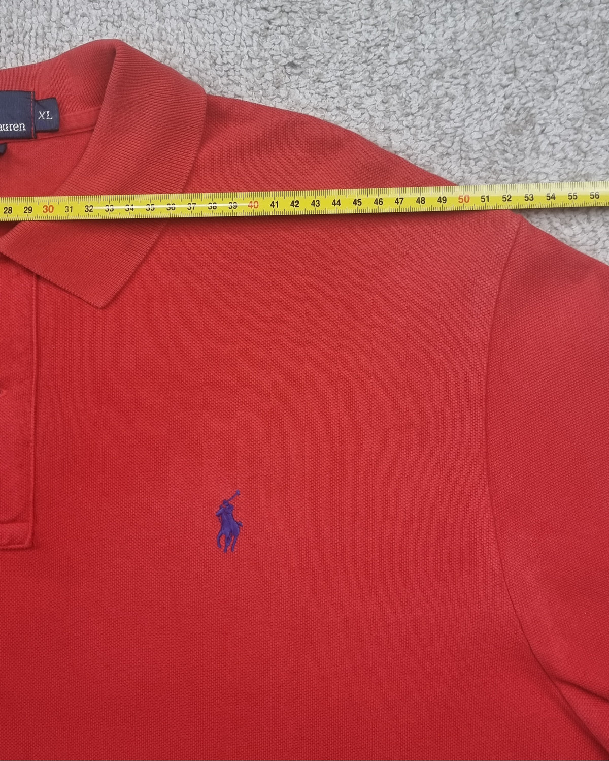 Polo Ralph Lauren Rojo Logo Bordado Talla L