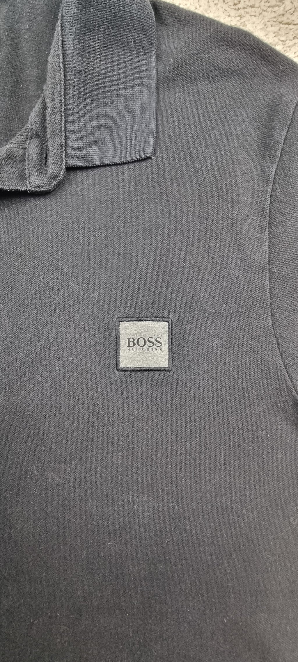 BOSS Polo negro Logo Tonal Talla M