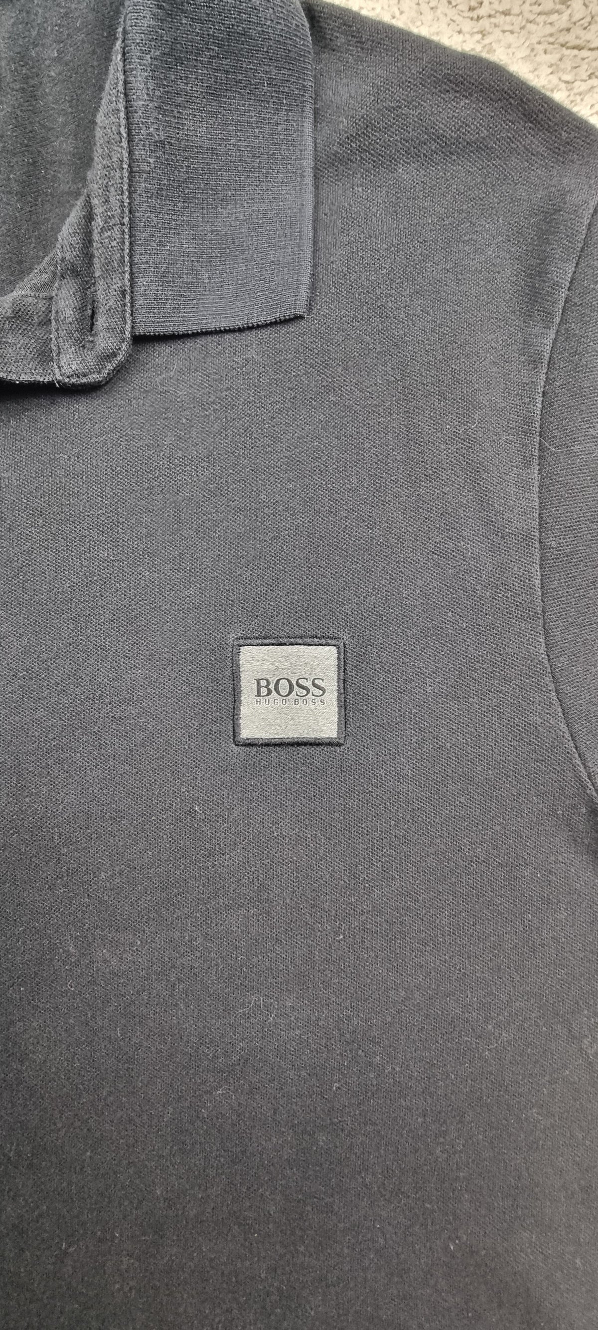 BOSS Polo negro Logo Tonal Talla M