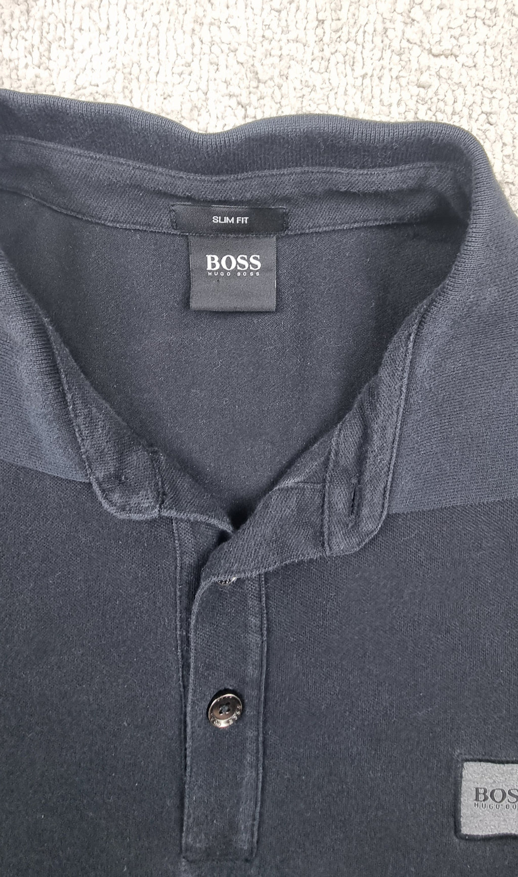 BOSS Polo negro Logo Tonal Talla M