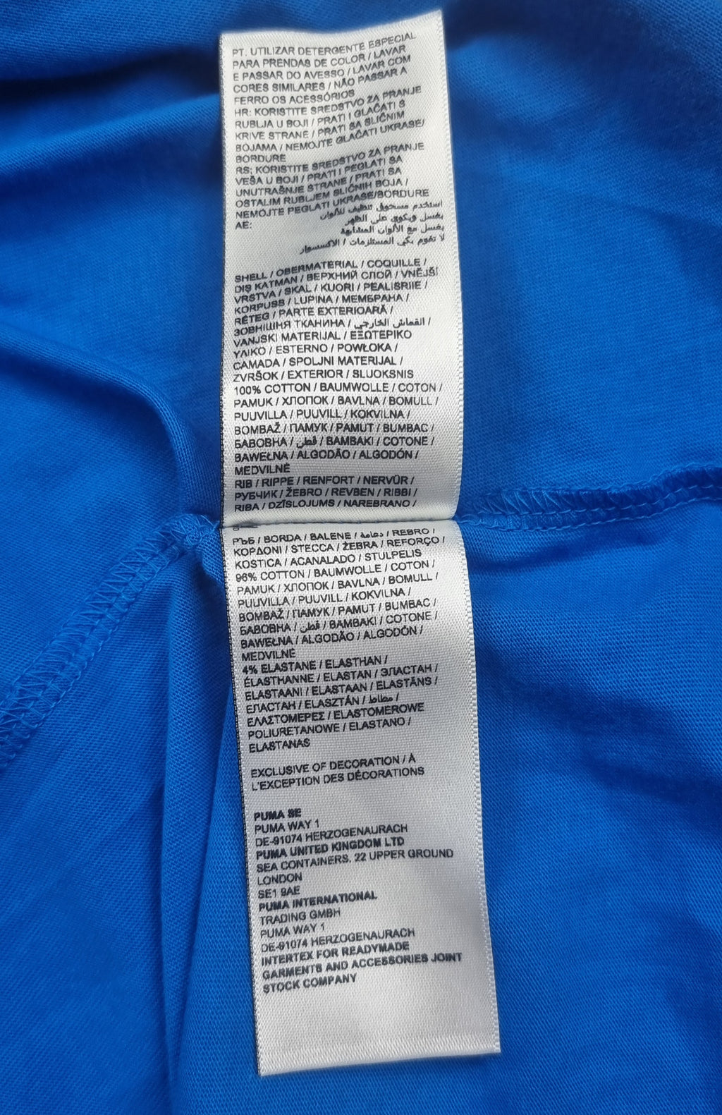 Puma Camiseta Azul Nueva Logo Bordado Talla M