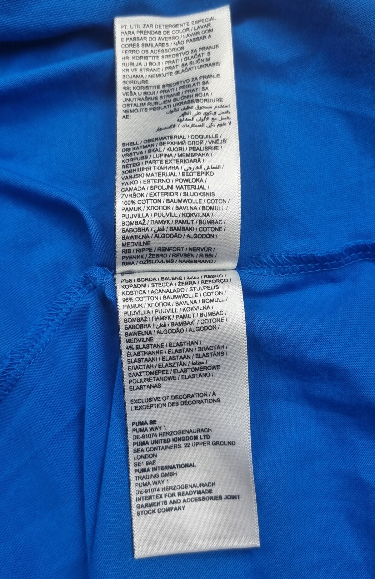 Puma Camiseta Azul Nueva Logo Bordado Talla M