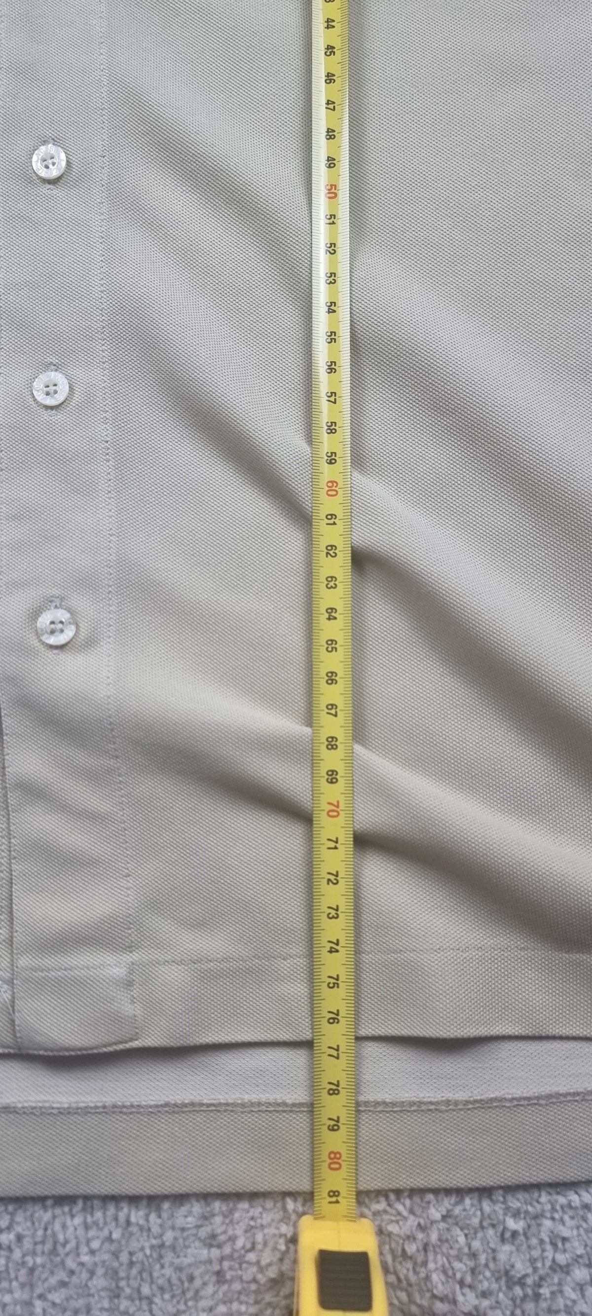Lacoste Camisa Polo Beige Vintage Made in Spain Talla 7