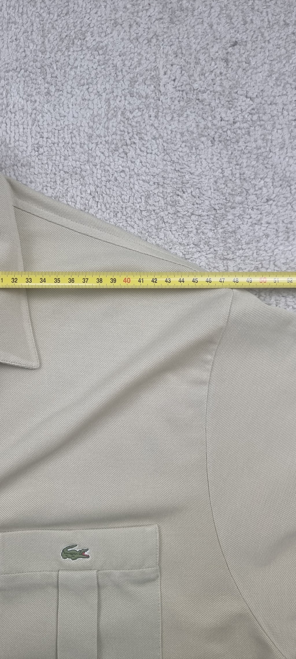 Lacoste Camisa Polo Beige Vintage Made in Spain Talla 7