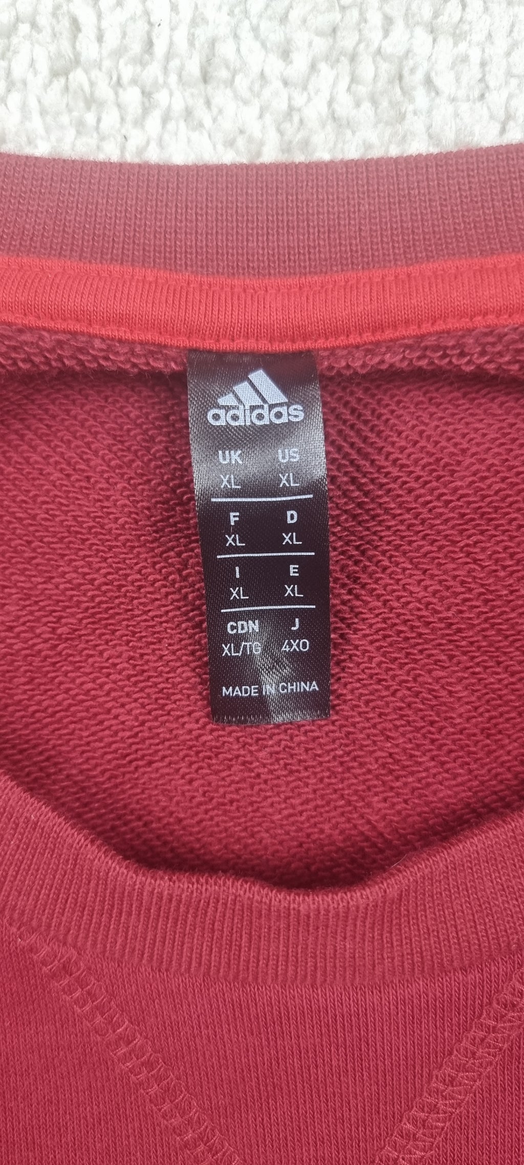 Sudadera Adidas FC Bayern München bicolor roja – Talla XL