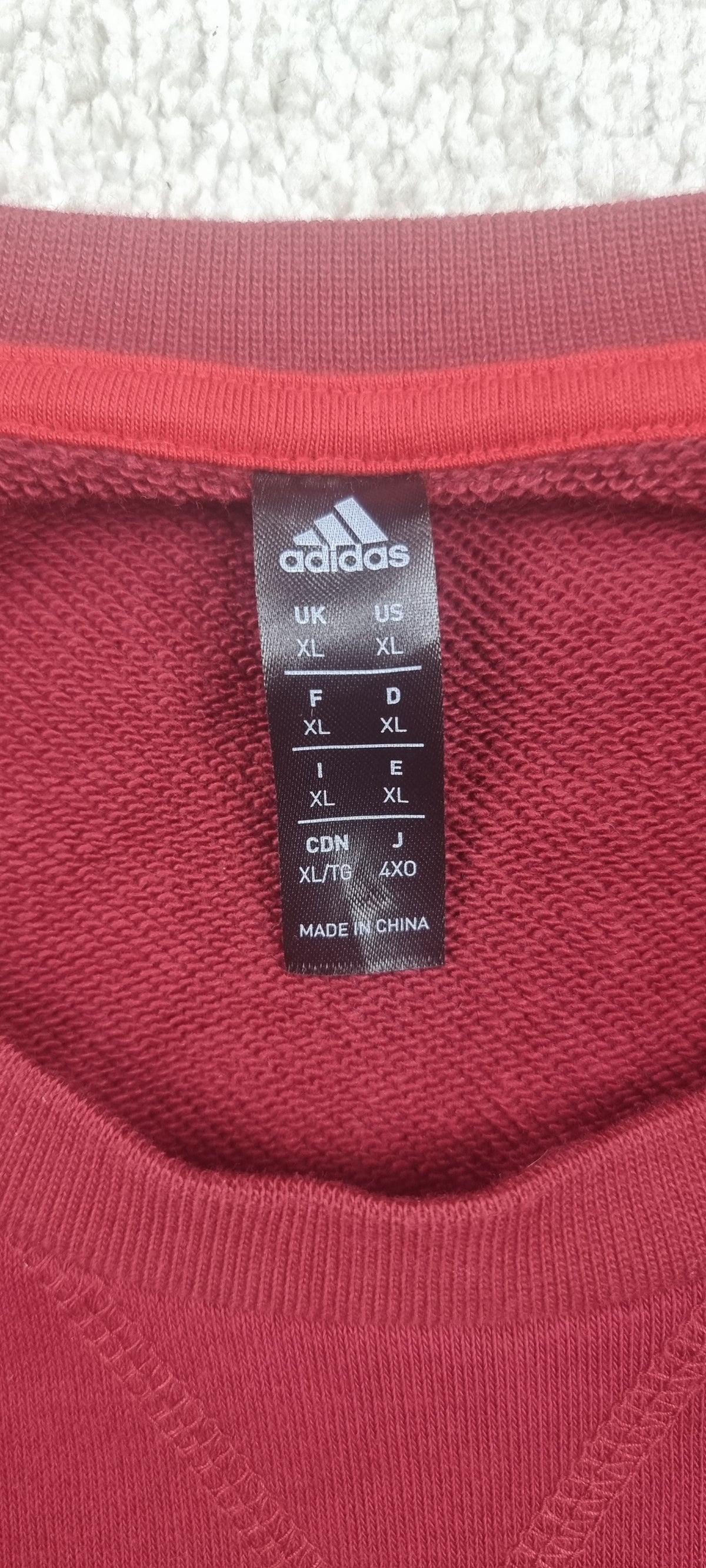 Sudadera Adidas FC Bayern München bicolor roja – Talla XL
