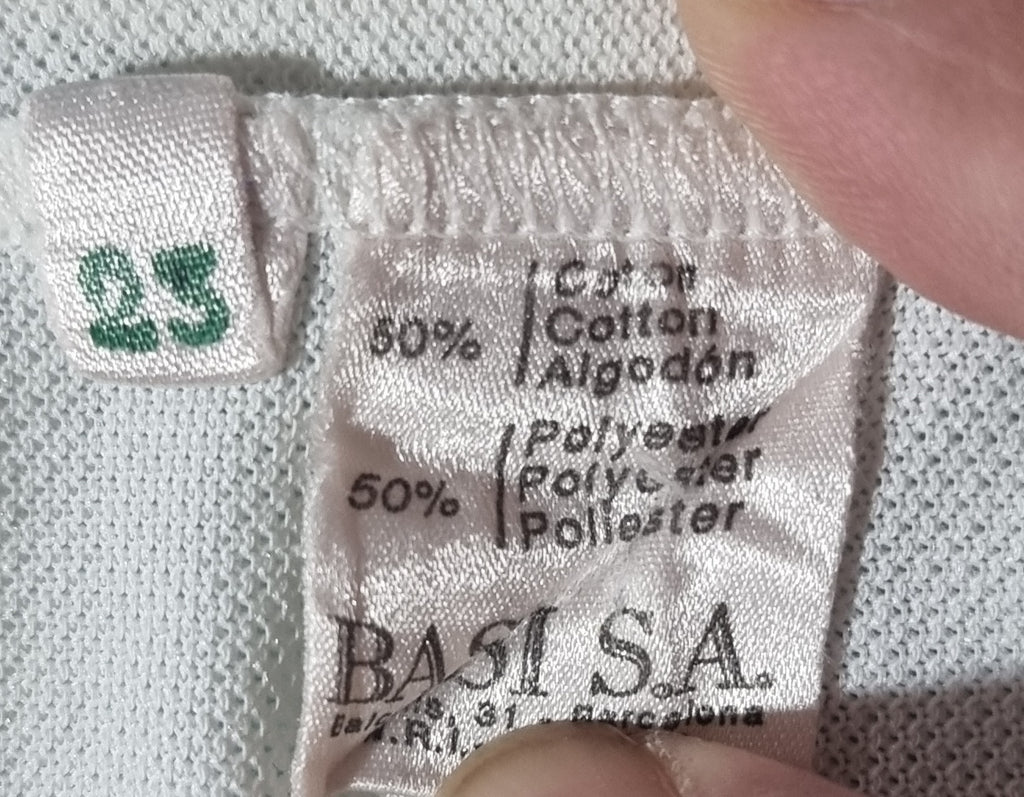 Chemise Lacoste Camisa Polo Blanca Vintage Talla 7