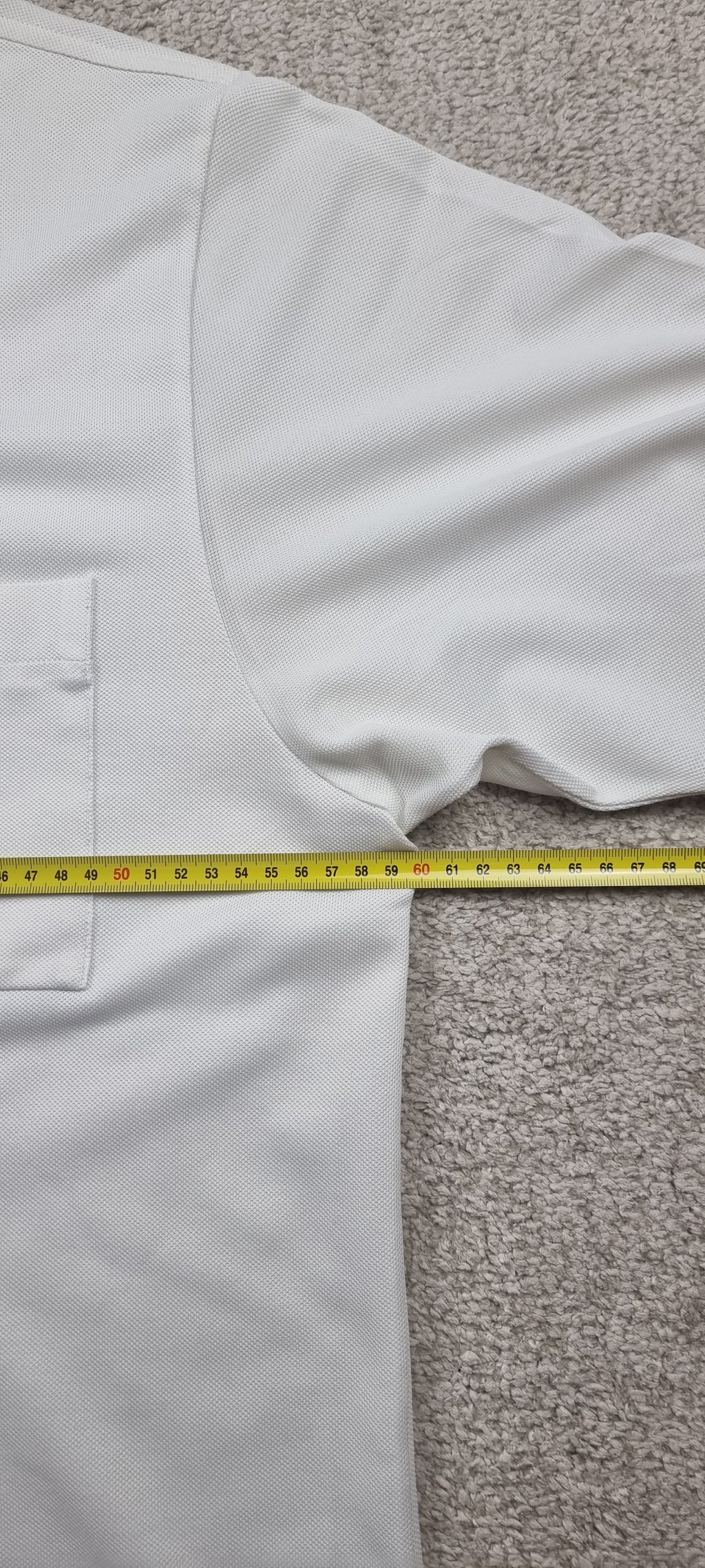 Chemise Lacoste Camisa Polo Blanca Vintage Talla 7