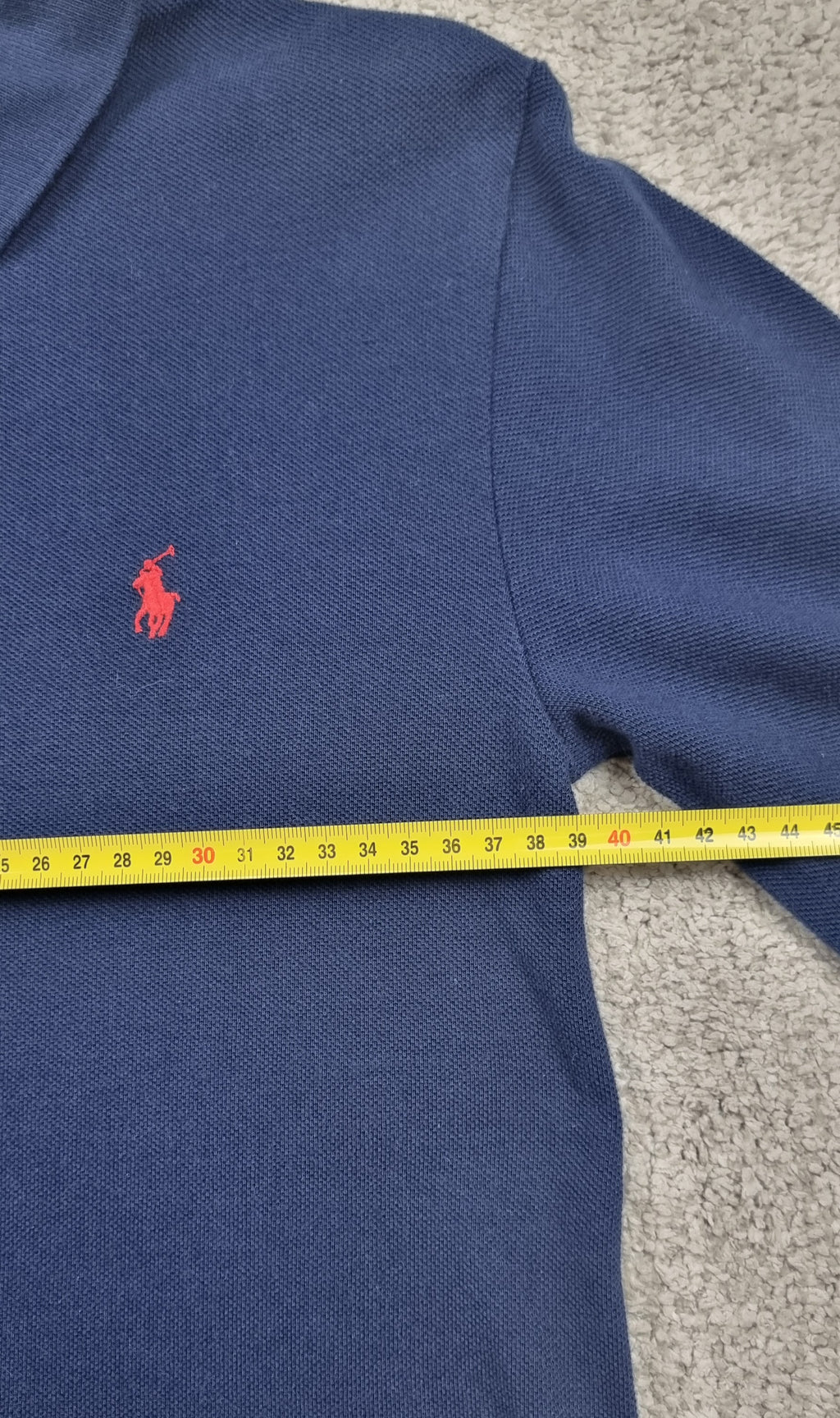 Polo Ralph Lauren Classic Fit azul marino manga larga – Talla M (10-12)