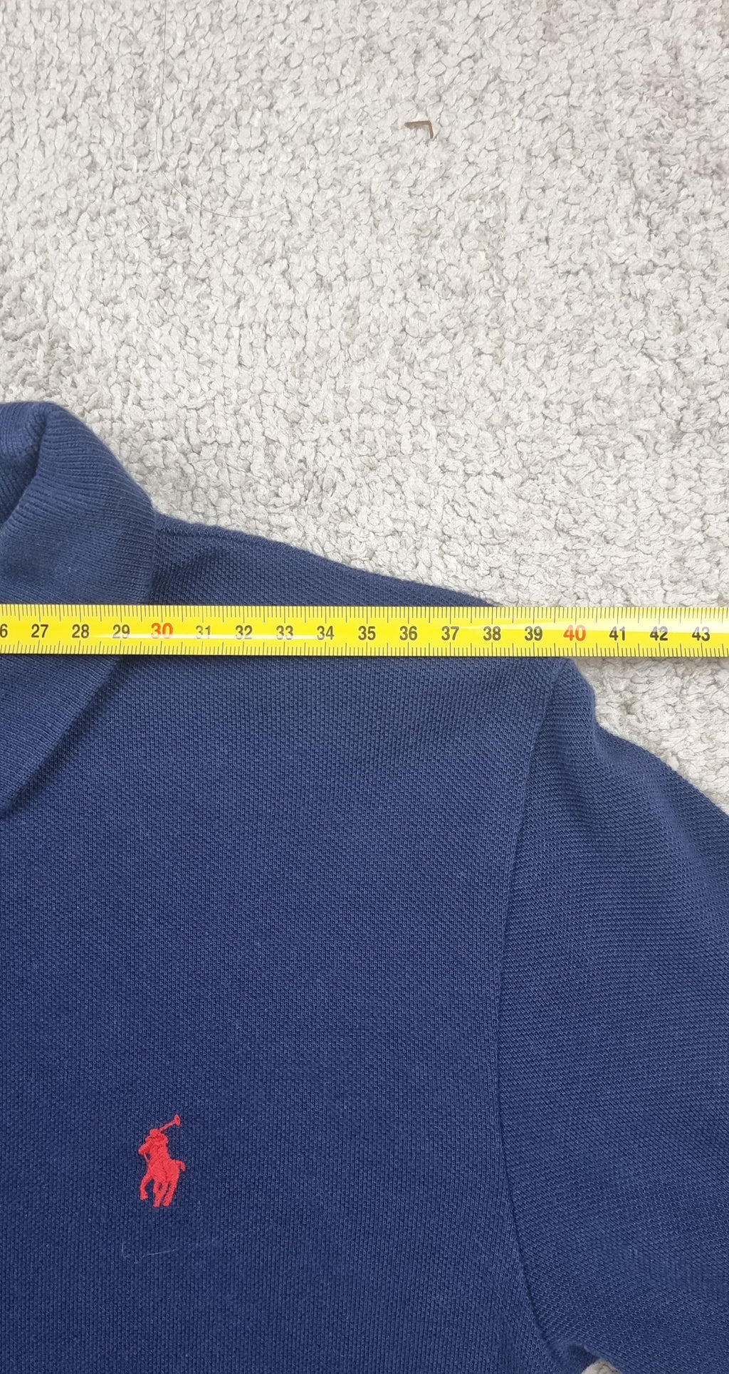 Polo Ralph Lauren Classic Fit azul marino manga larga – Talla M (10-12)