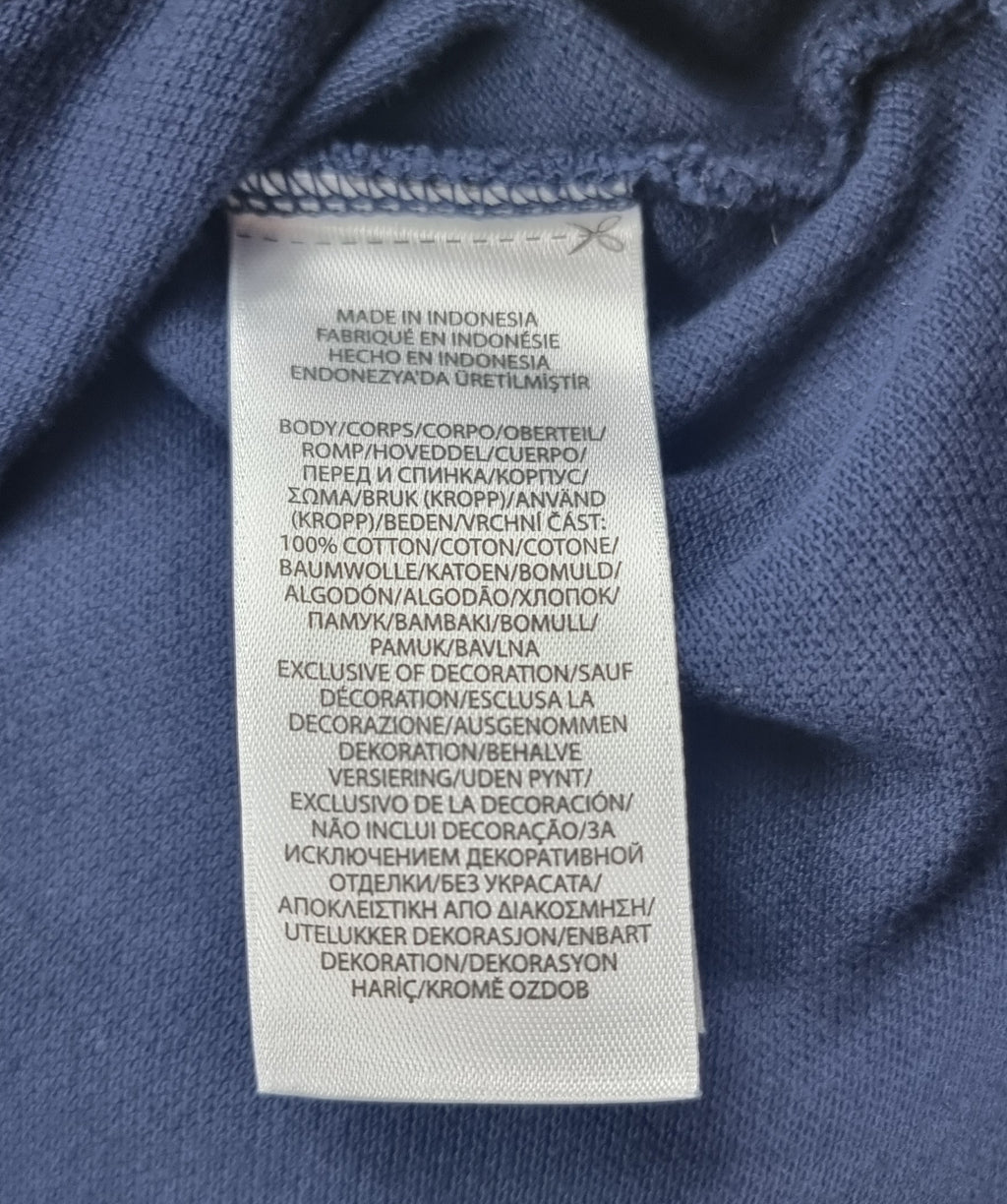 Polo Ralph Lauren Classic Fit azul marino manga larga – Talla M (10-12)