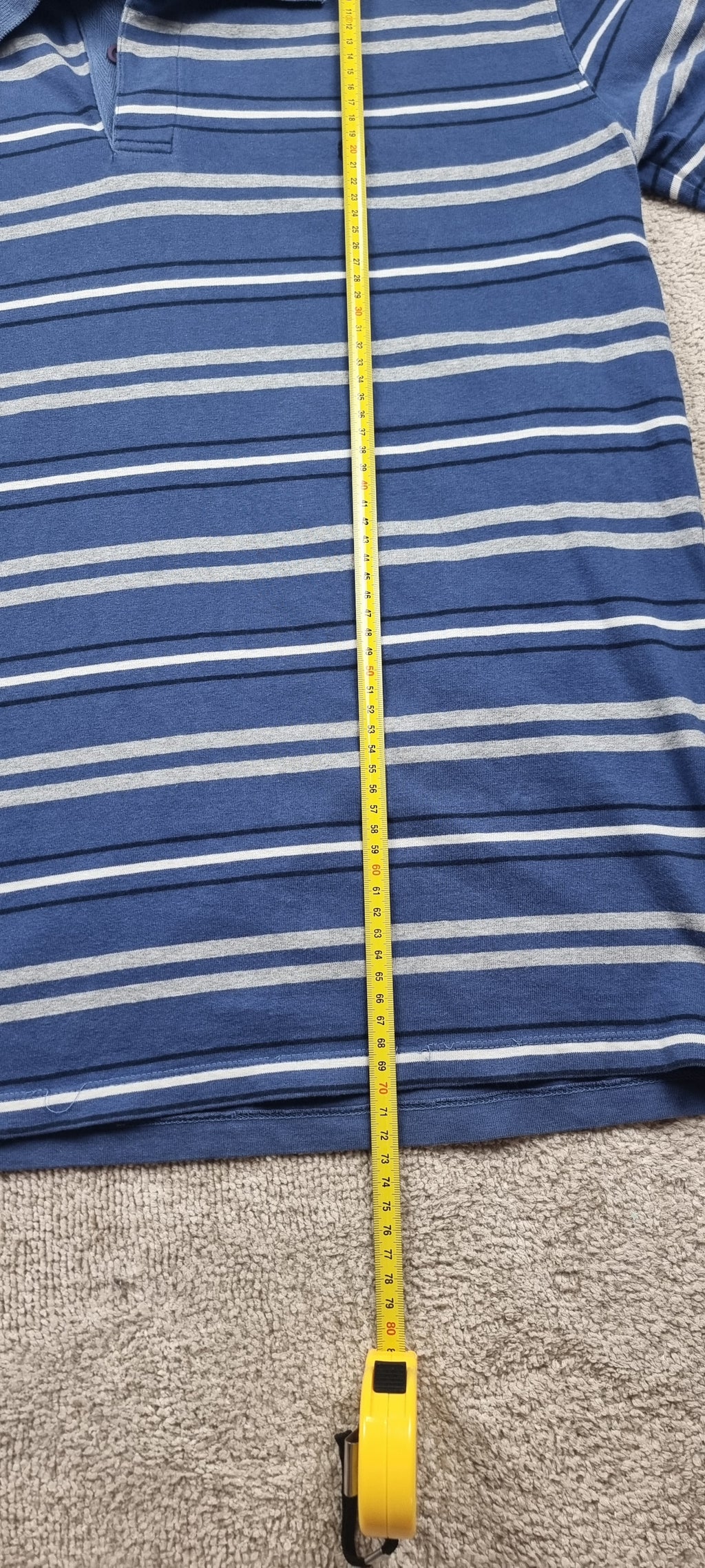 Polo Woolrich John Rich & Bros. de manga larga a rayas – Talla XL