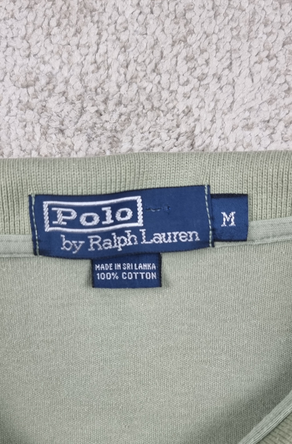 Polo Ralph Lauren vintage verde salvia 100% algodón – Talla M