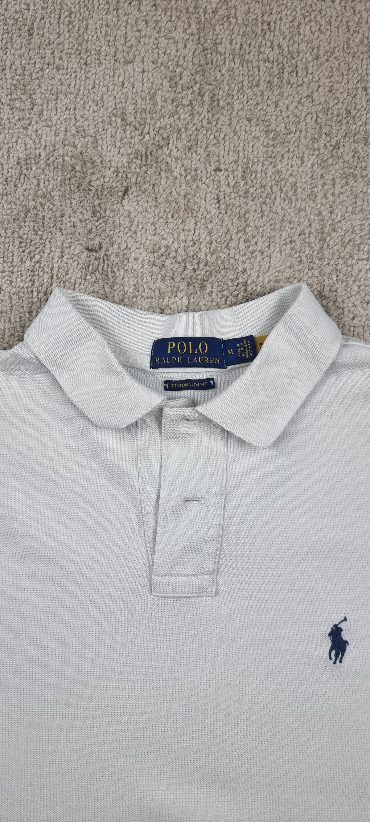 Polo Ralph Lauren Custom Slim Fit blanco – Talla M